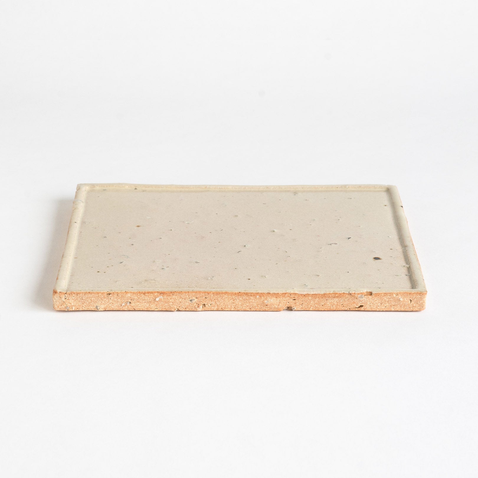 Square Plate M-handmade Shigaraki Tableware / Plates-Koshigaraki-Meizan Kiln