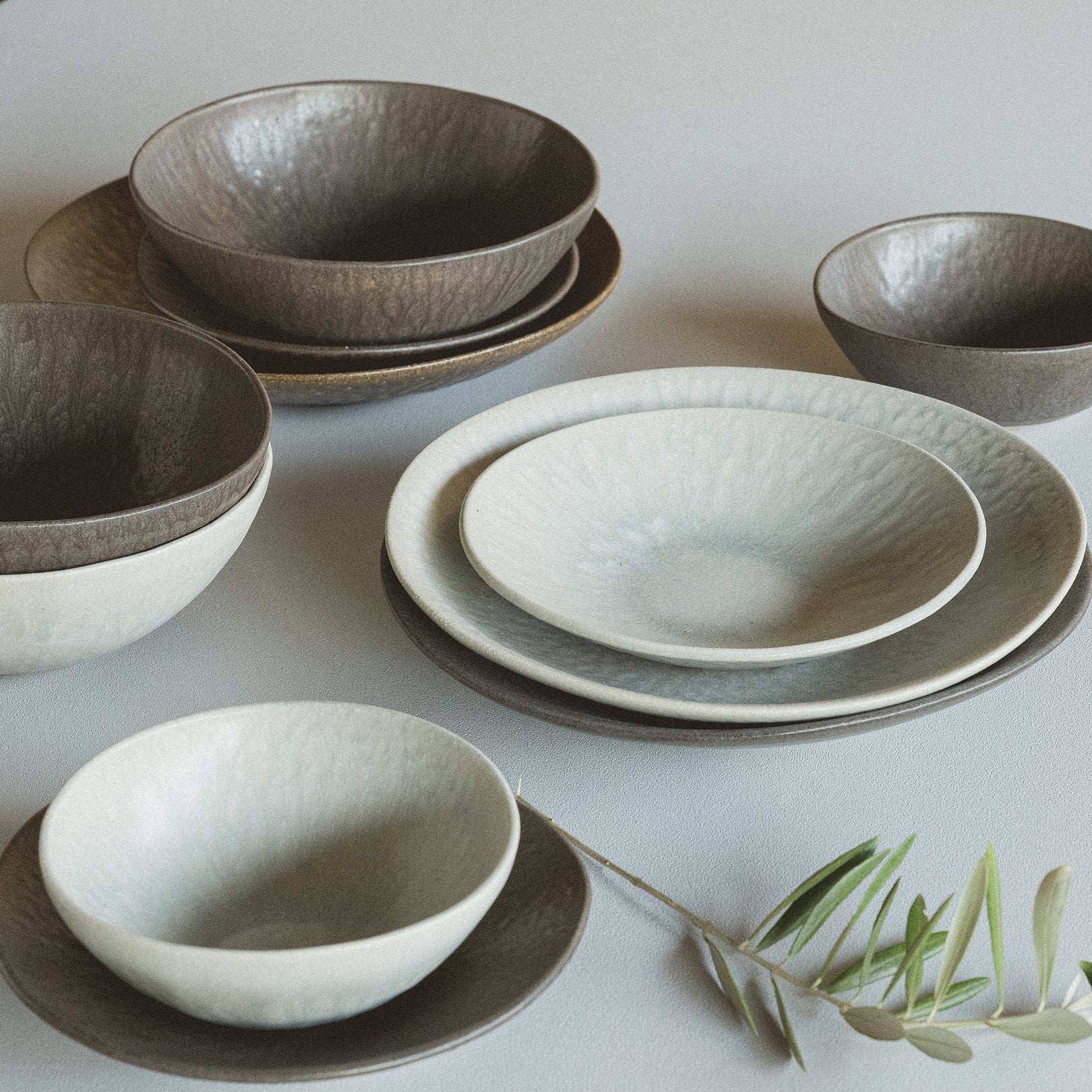 Salad Plate 19cm-handmade Shigaraki Tableware / Plates-HIJICA-Meizan Kiln