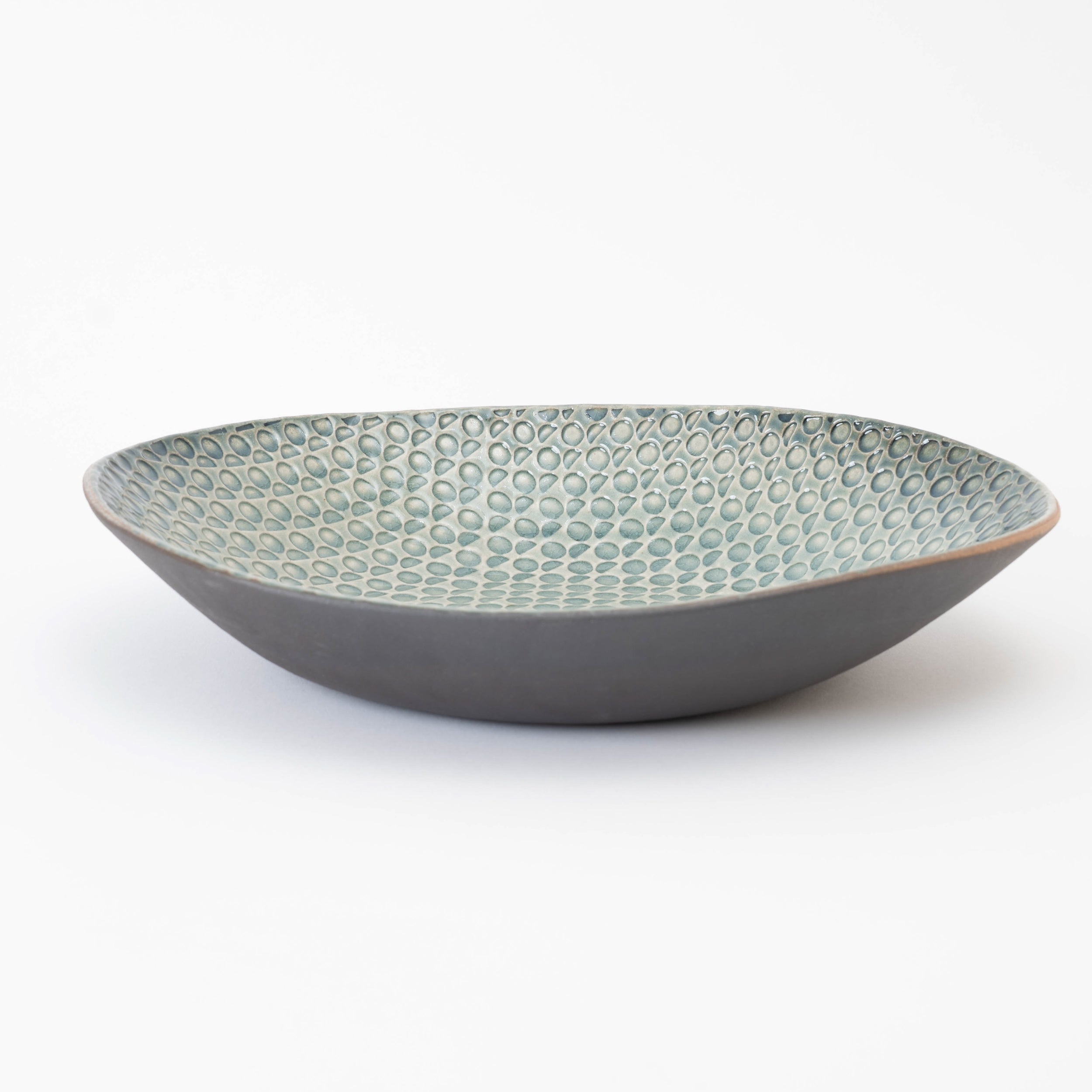 Handcrafted Shigaraki Deep Plate Big inCeladon, , – Hitotsuki, made in Japan