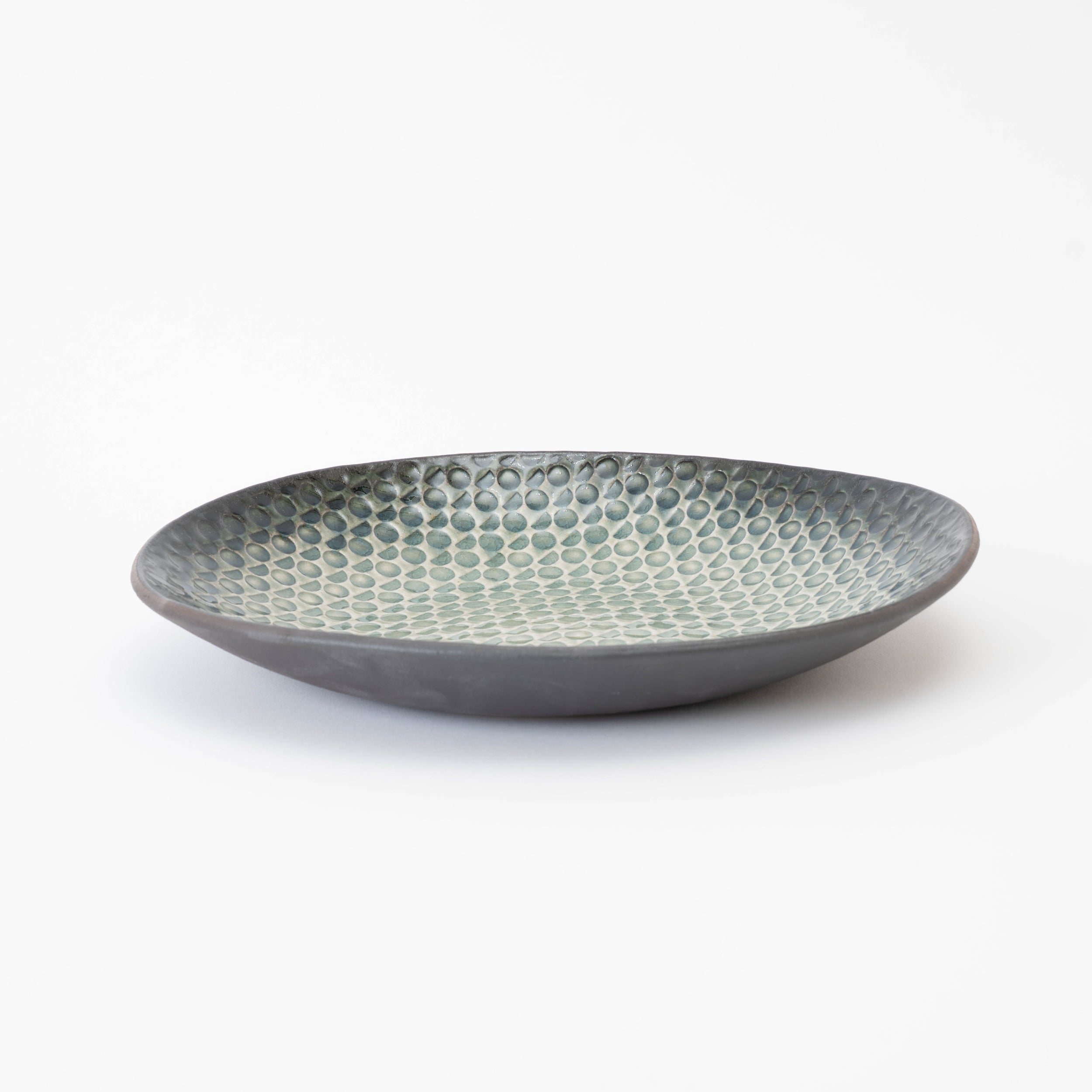 Handcrafted Shigaraki Deep Plate Medium inCeladon, , – Hitotsuki, made in Japan