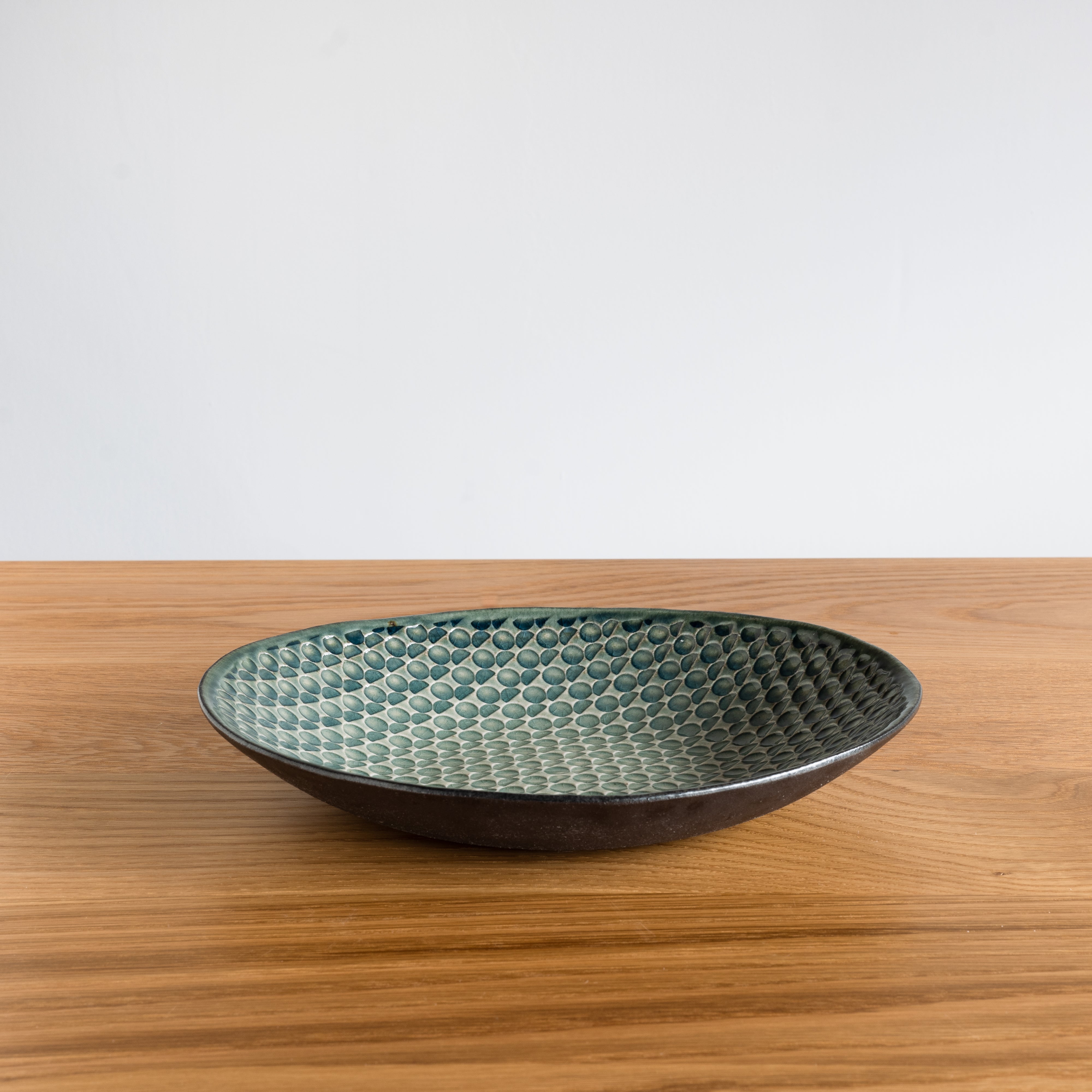 Handcrafted Shigaraki Deep Plate Medium inCeladon, , – Hitotsuki, made in Japan