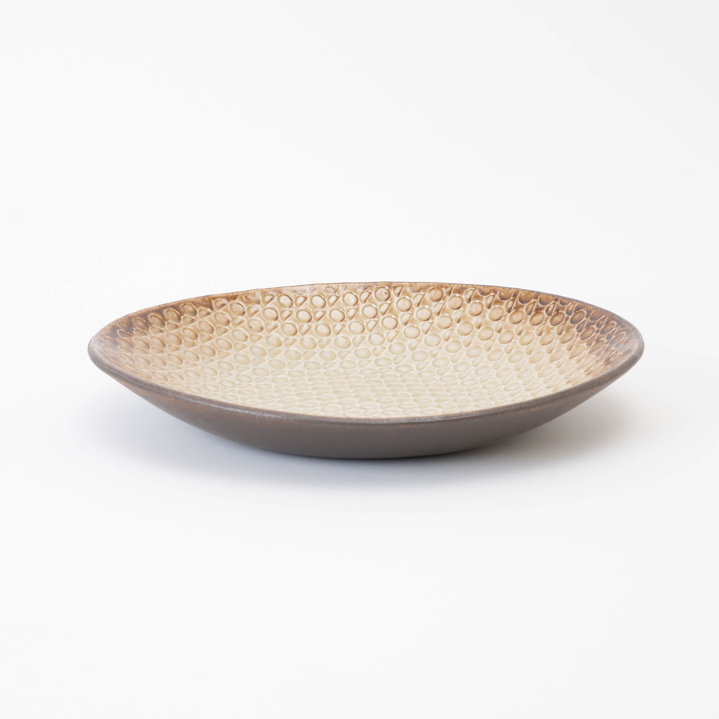 Handcrafted Shigaraki Deep Plate Medium inOchre, , – Hitotsuki, made in Japan