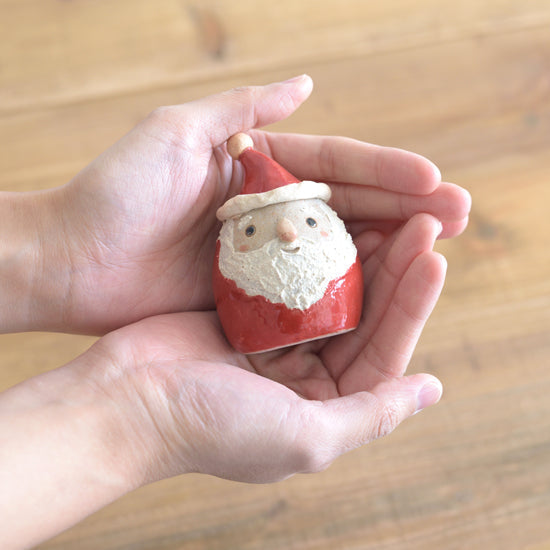 Handcrafted Shigaraki Festive Doll inSanta, , – Christmas, made in Japan