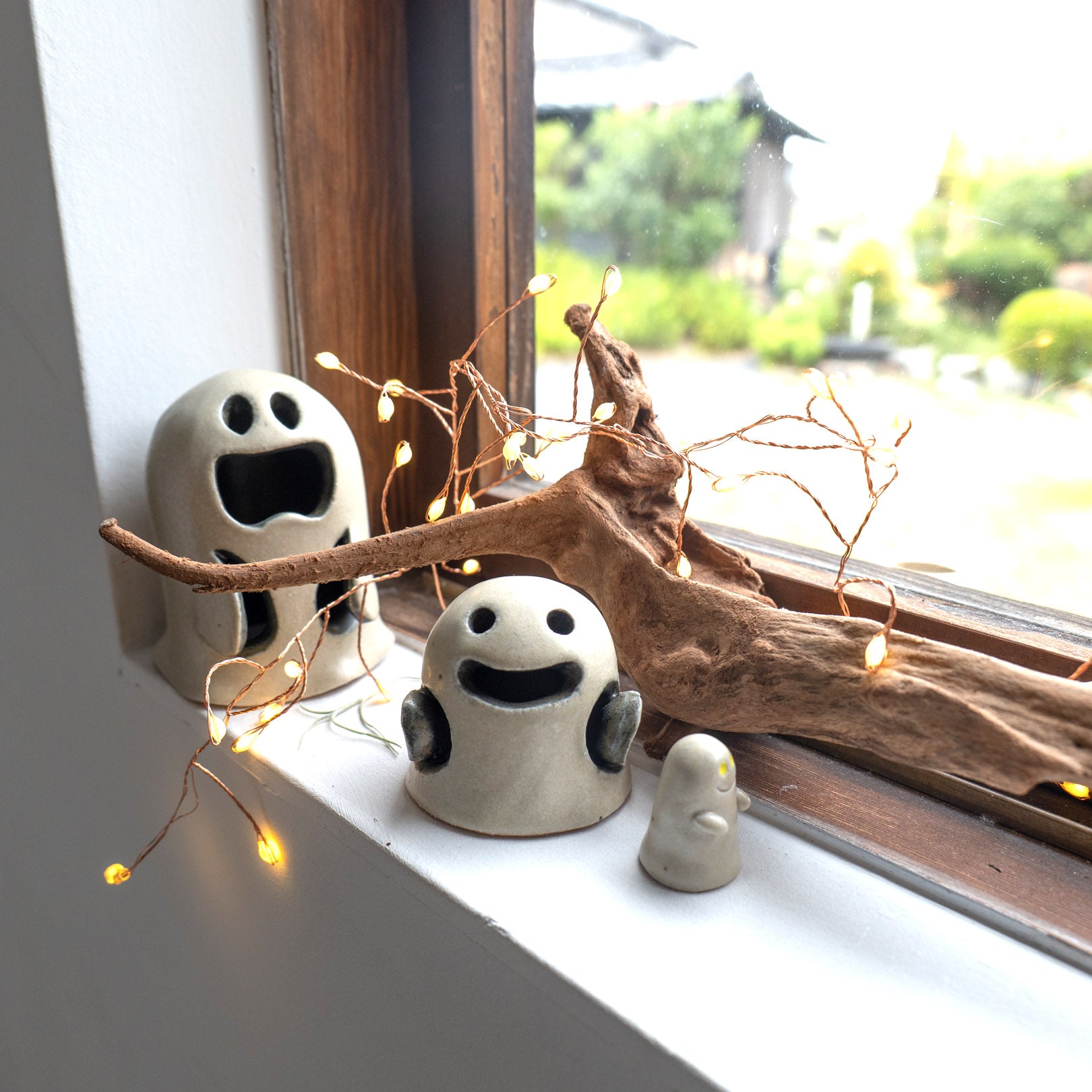Handcrafted Shigaraki Ghost inLarge, , – Halloween, made in Japan