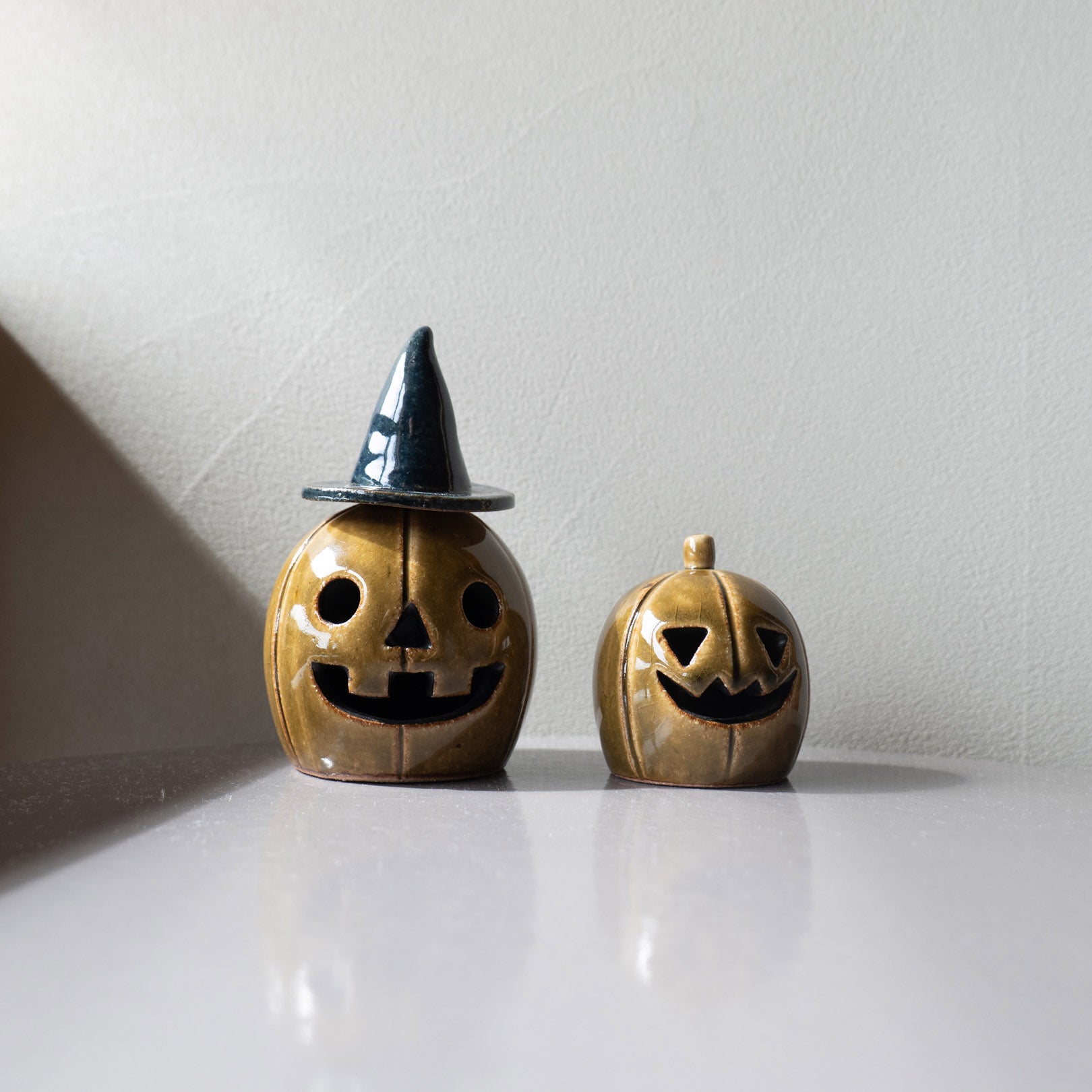 Handcrafted Shigaraki Large Pumpkin inGreen, , – Halloween, made in Japan