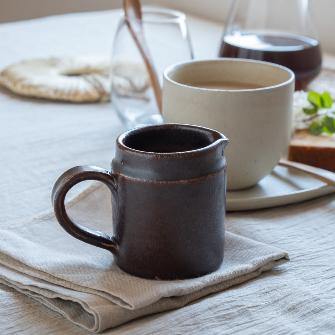Handcrafted Shigaraki Milk Pitcher inNatural, , – Clay Cooking Utensils, made in Japan