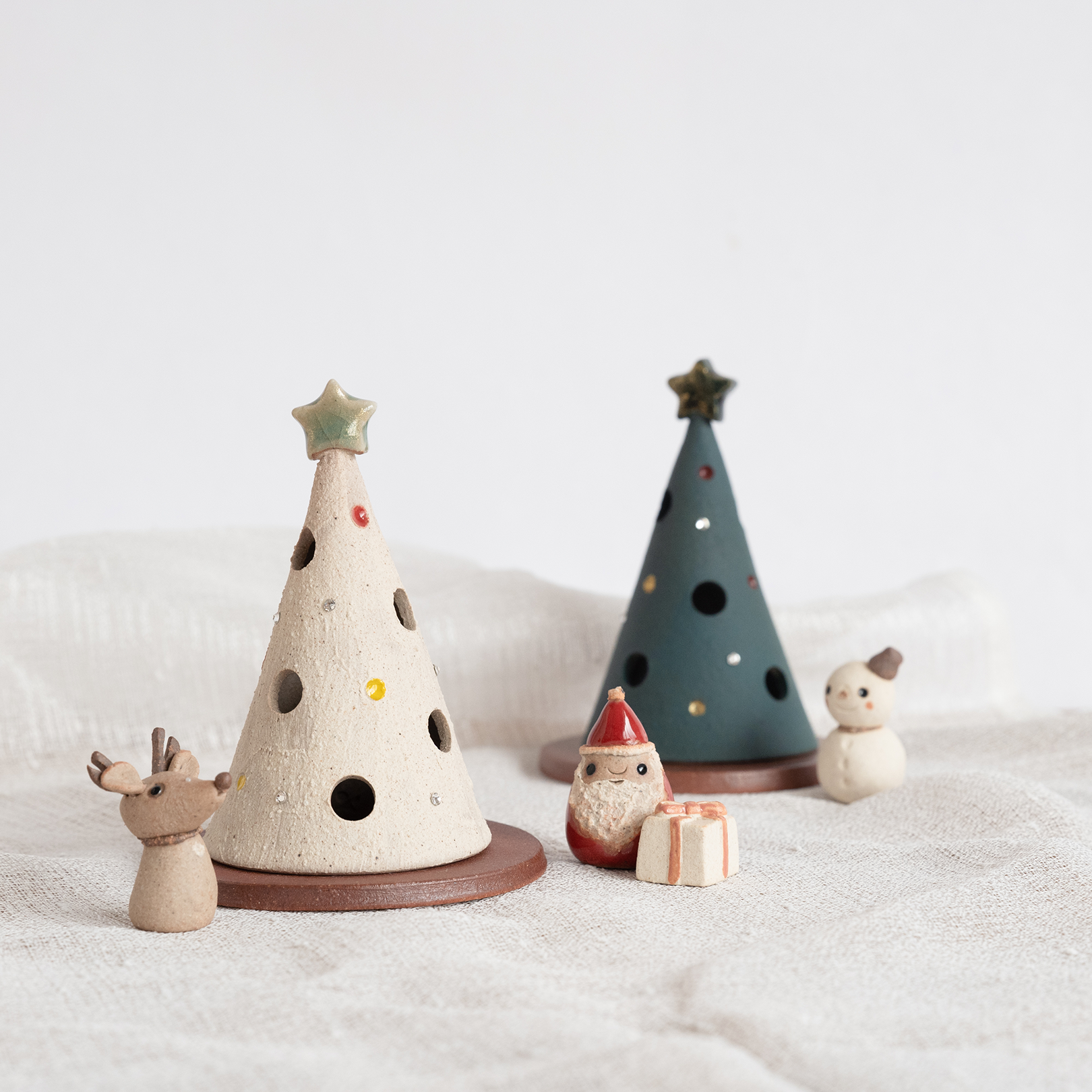 Handcrafted Shigaraki Mini Christmas Tree inGreen, , – Christmas, made in Japan