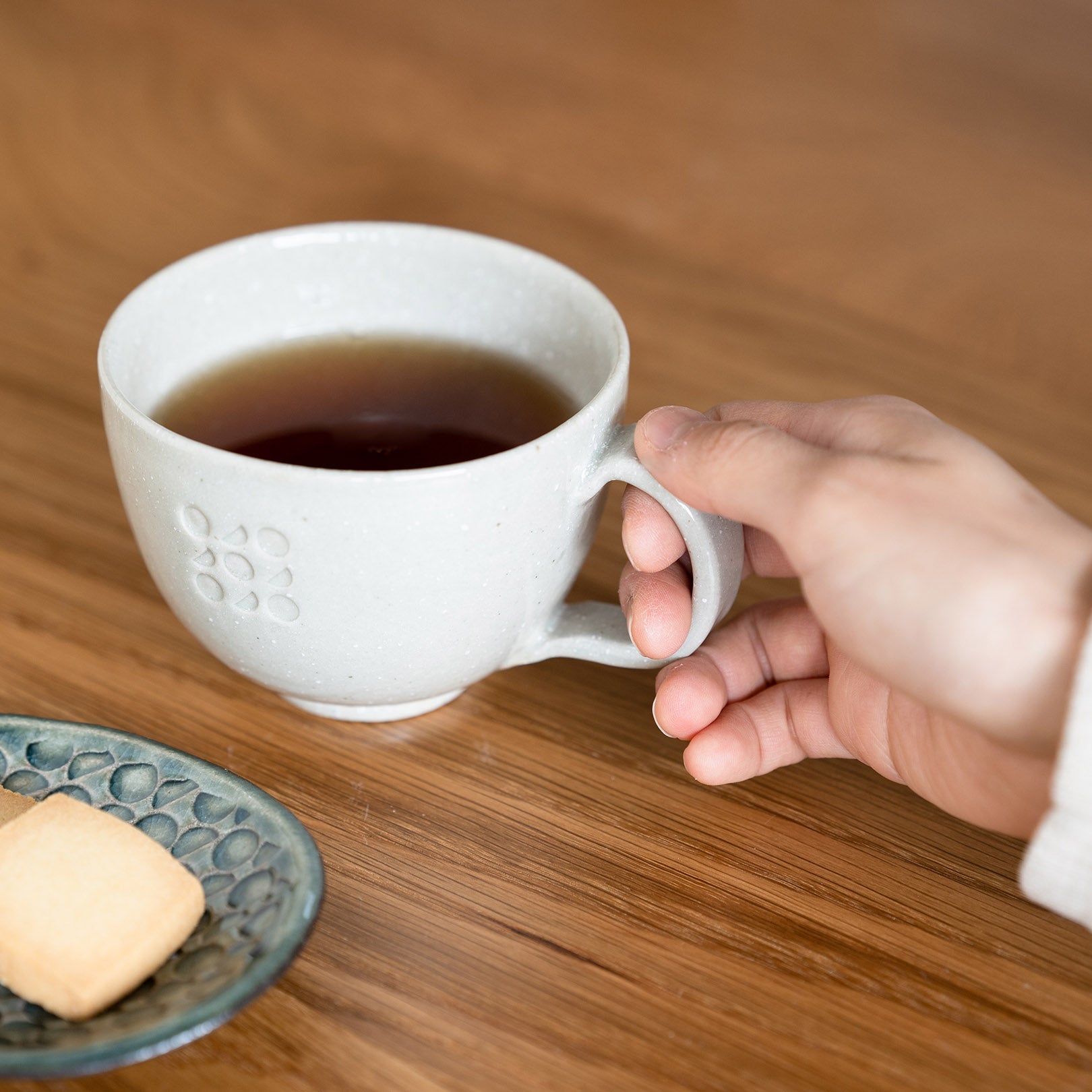 Handcrafted Shigaraki Mug inCeladon, , – Hitotsuki, made in Japan