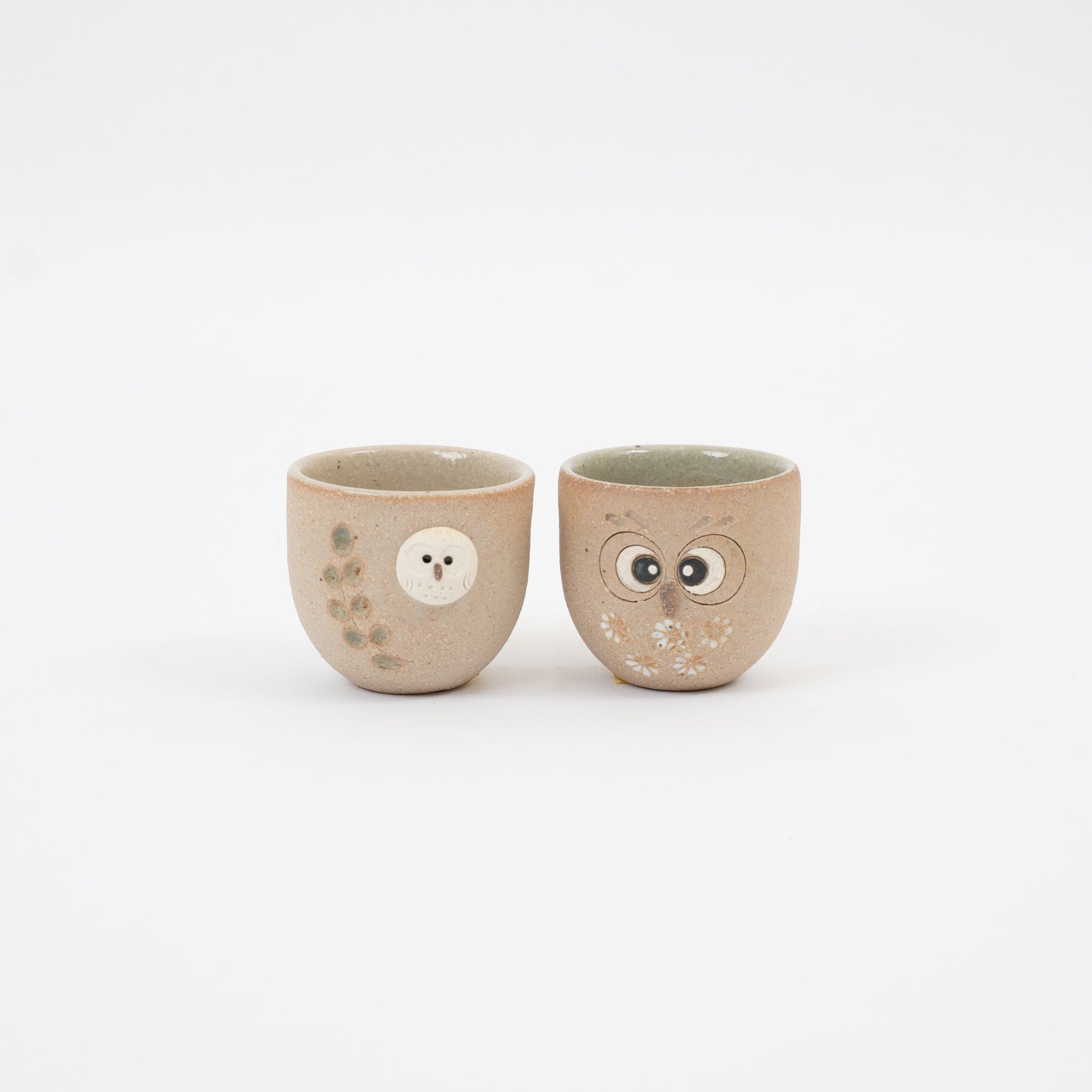Handcrafted Shigaraki Owl Sake Cup inWhite Owl, , – hoccori, made in Japan