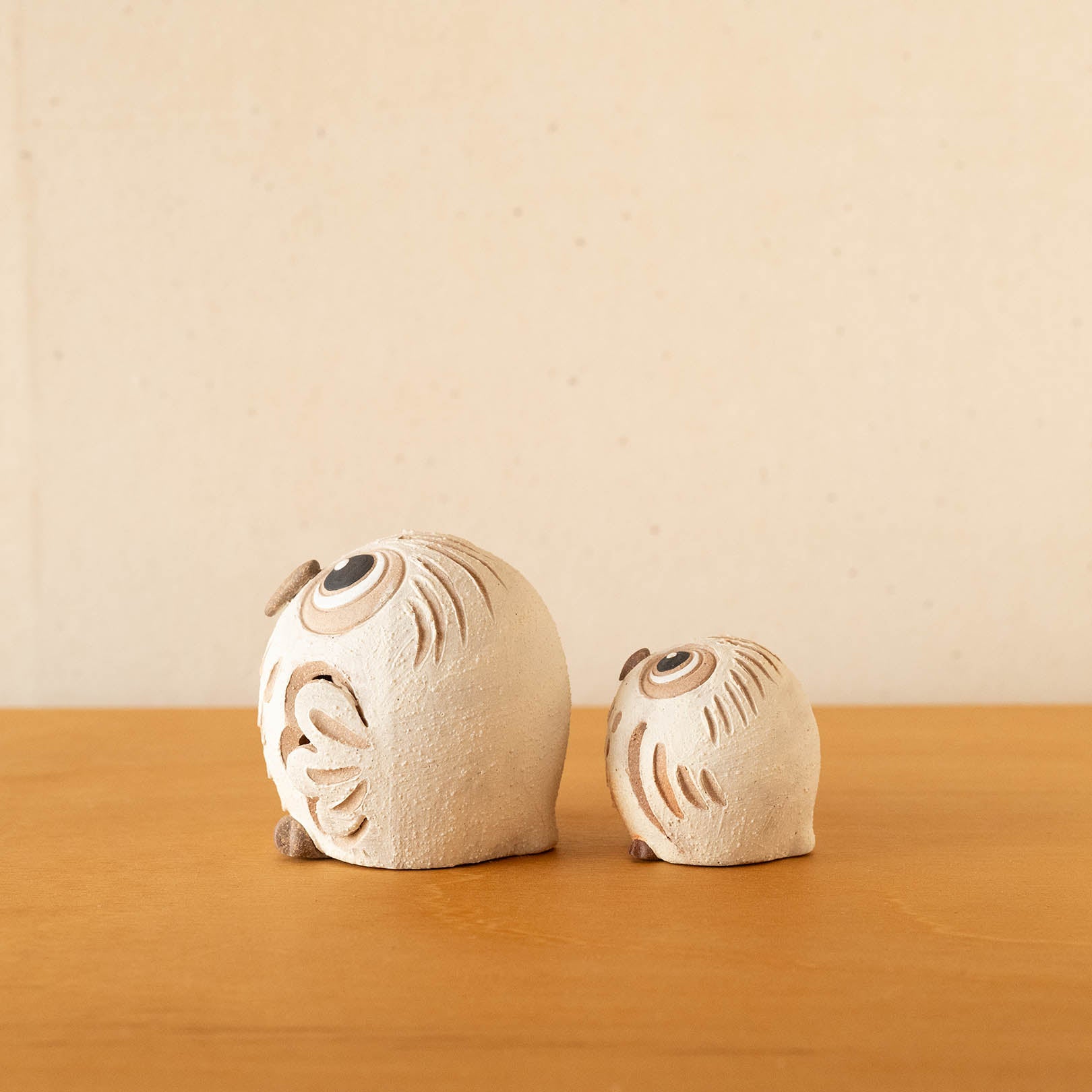 Handcrafted Shigaraki Perfectly Round Owl inNo. 2, , – hoccori, made in Japan