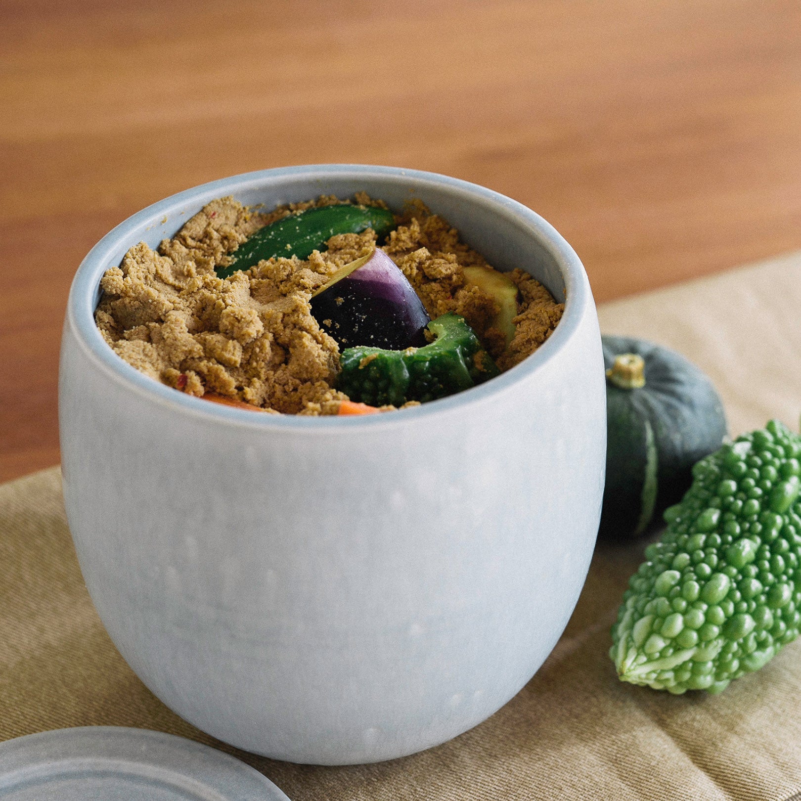 Handcrafted Shigaraki Pickling Jar inBlue Green, , – Clay Cooking Utensils, made in Japan