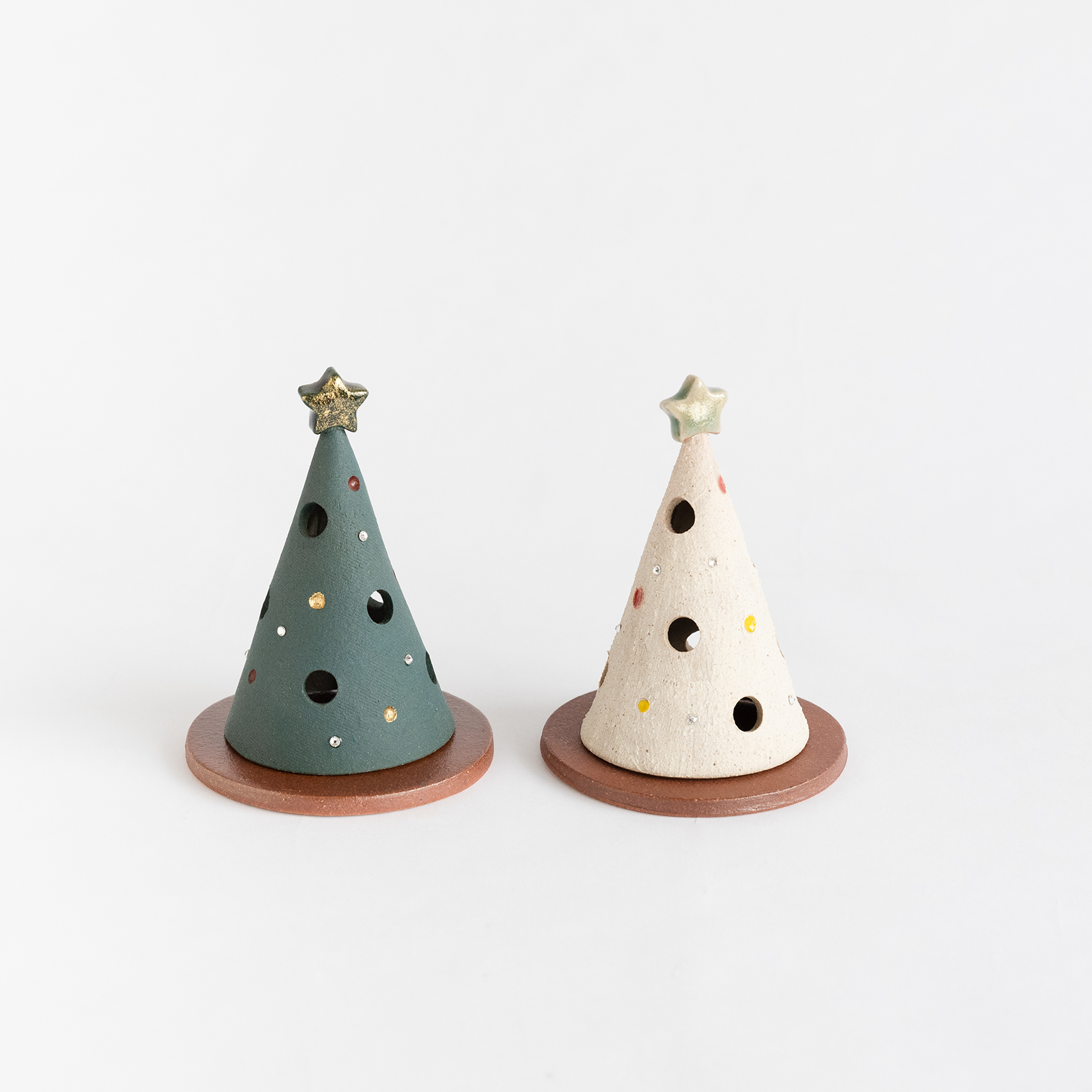 Mini Christmas Tree-handmade Shigaraki Homeware / Decoration-Christmas-Meizan Kiln