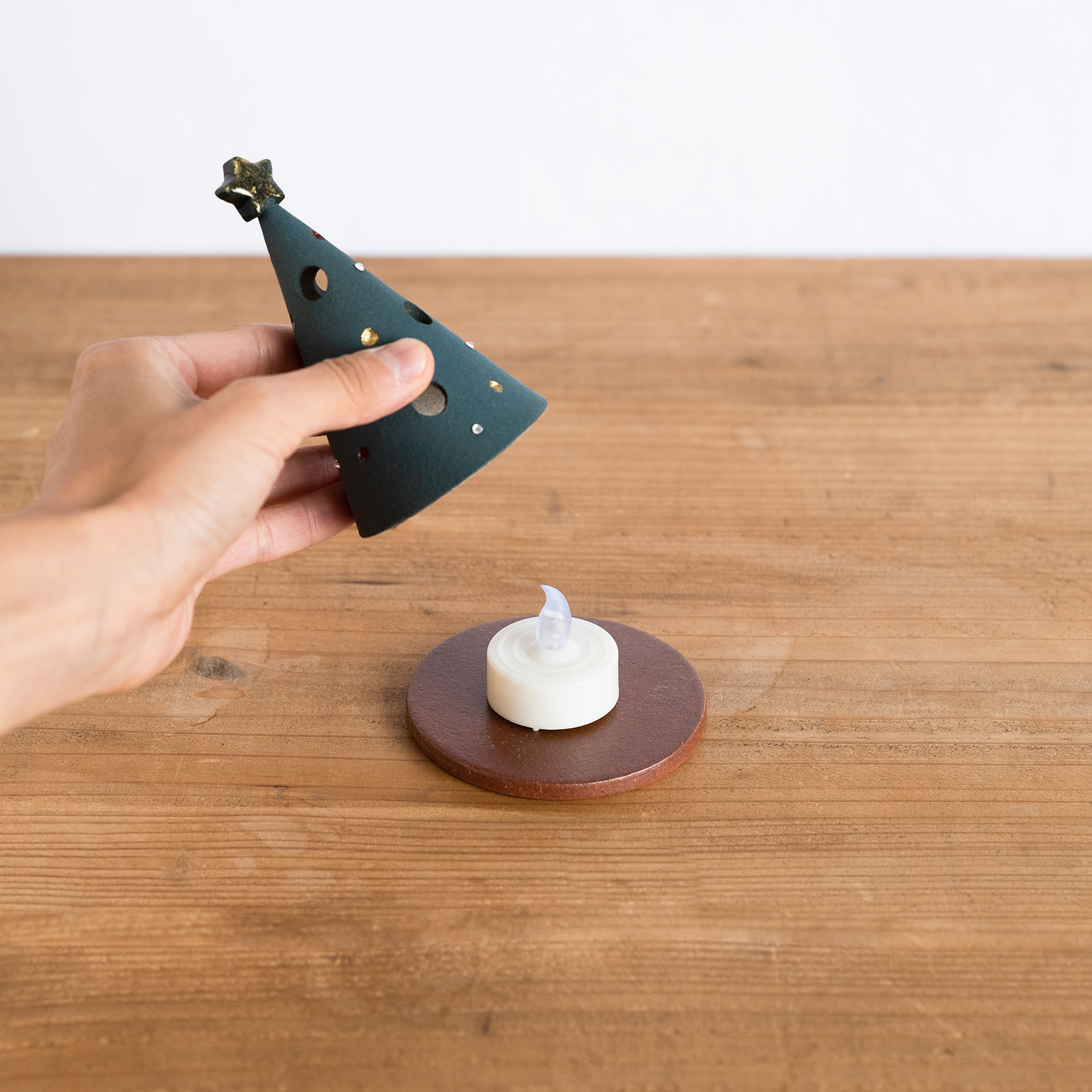 Mini Christmas Tree-handmade Shigaraki Homeware / Decoration-Christmas-Meizan Kiln