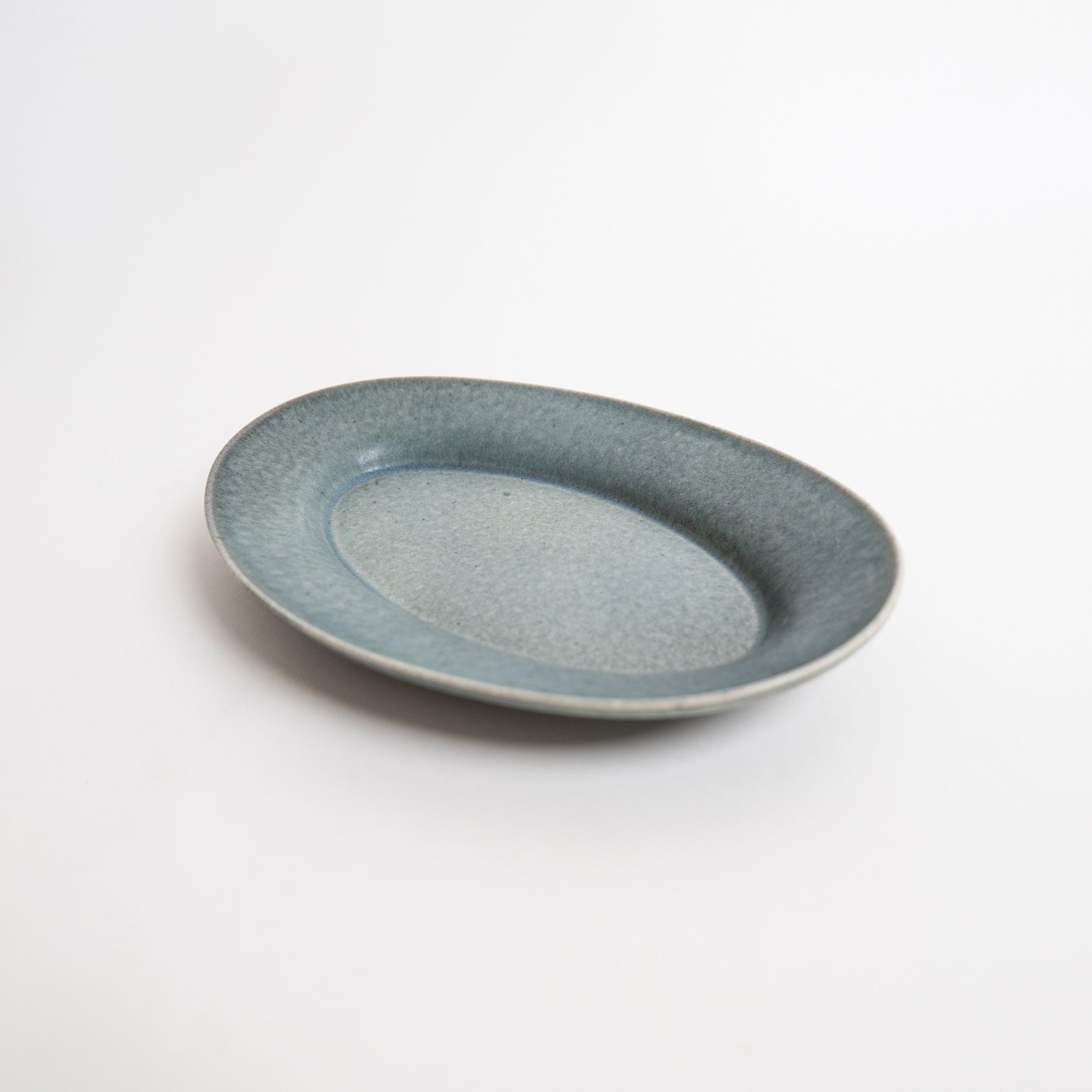 Rim Oval Plate L-handmade Shigaraki Tableware / Plates-TEIBAN WARE-Meizan Kiln