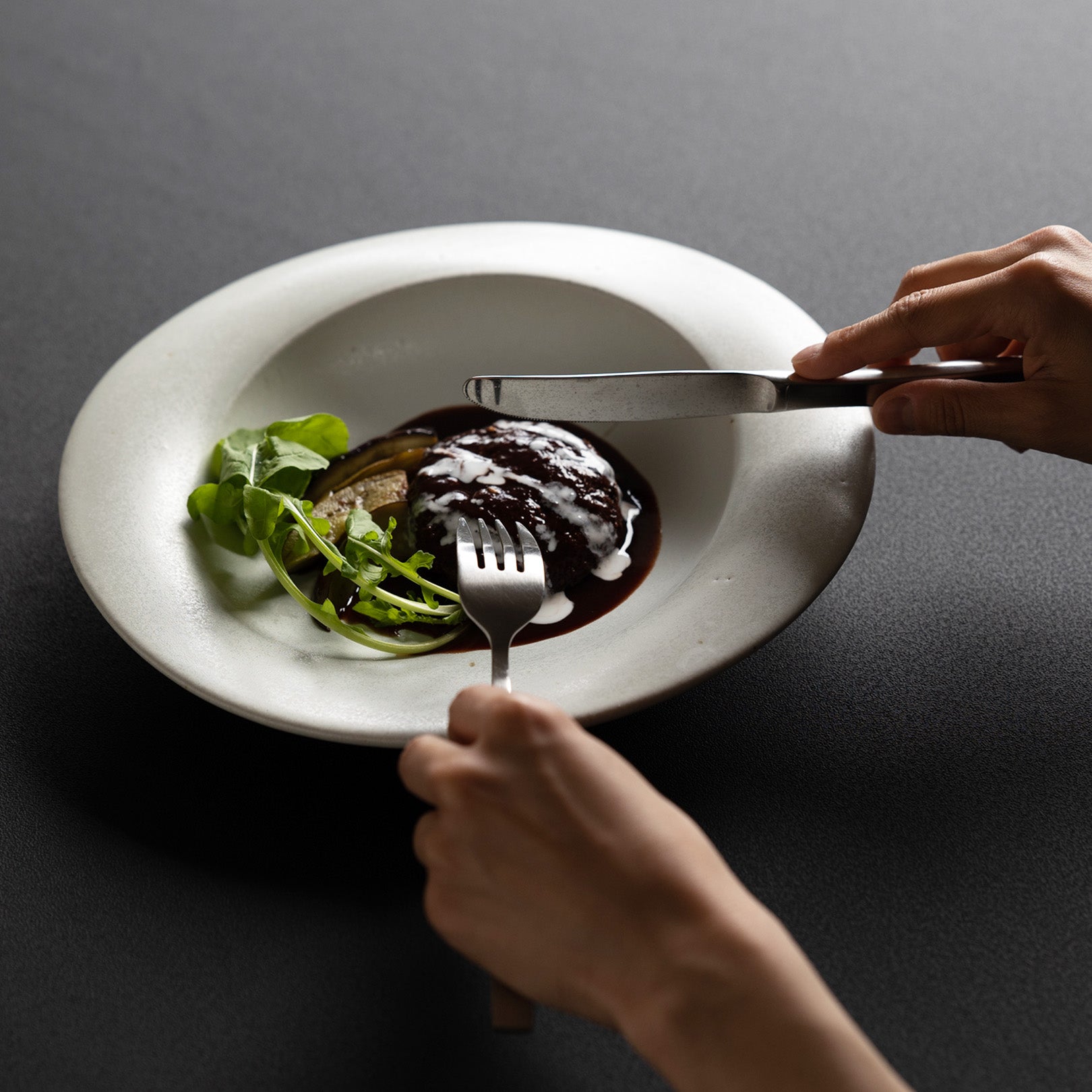 scoop L-handmade Shigaraki Tableware / Plates-secca-Meizan Kiln