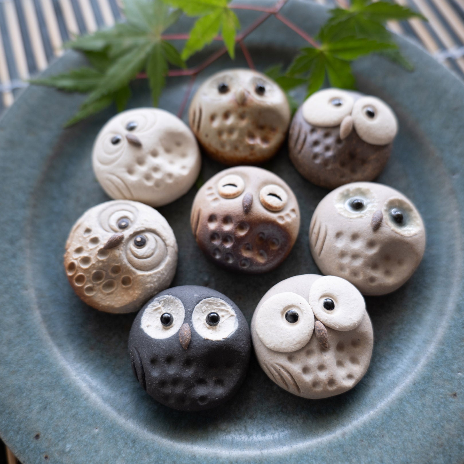 Handcrafted Shigaraki Small Owl Chopstick Rests inPerfectly Round Owl, , – hoccori, made in Japan