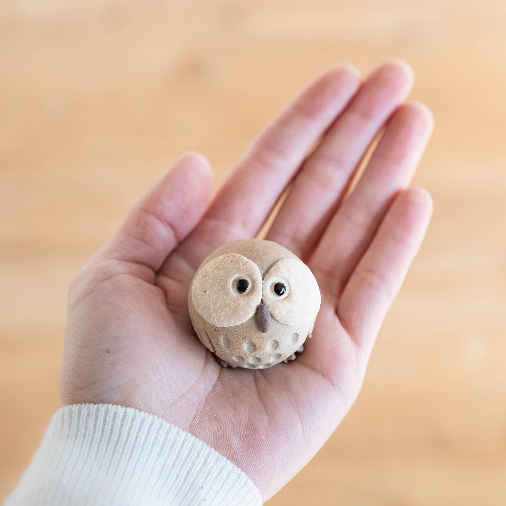 Handcrafted Shigaraki Small Owls L inPerfectly Round Owl, , – hoccori, made in Japan