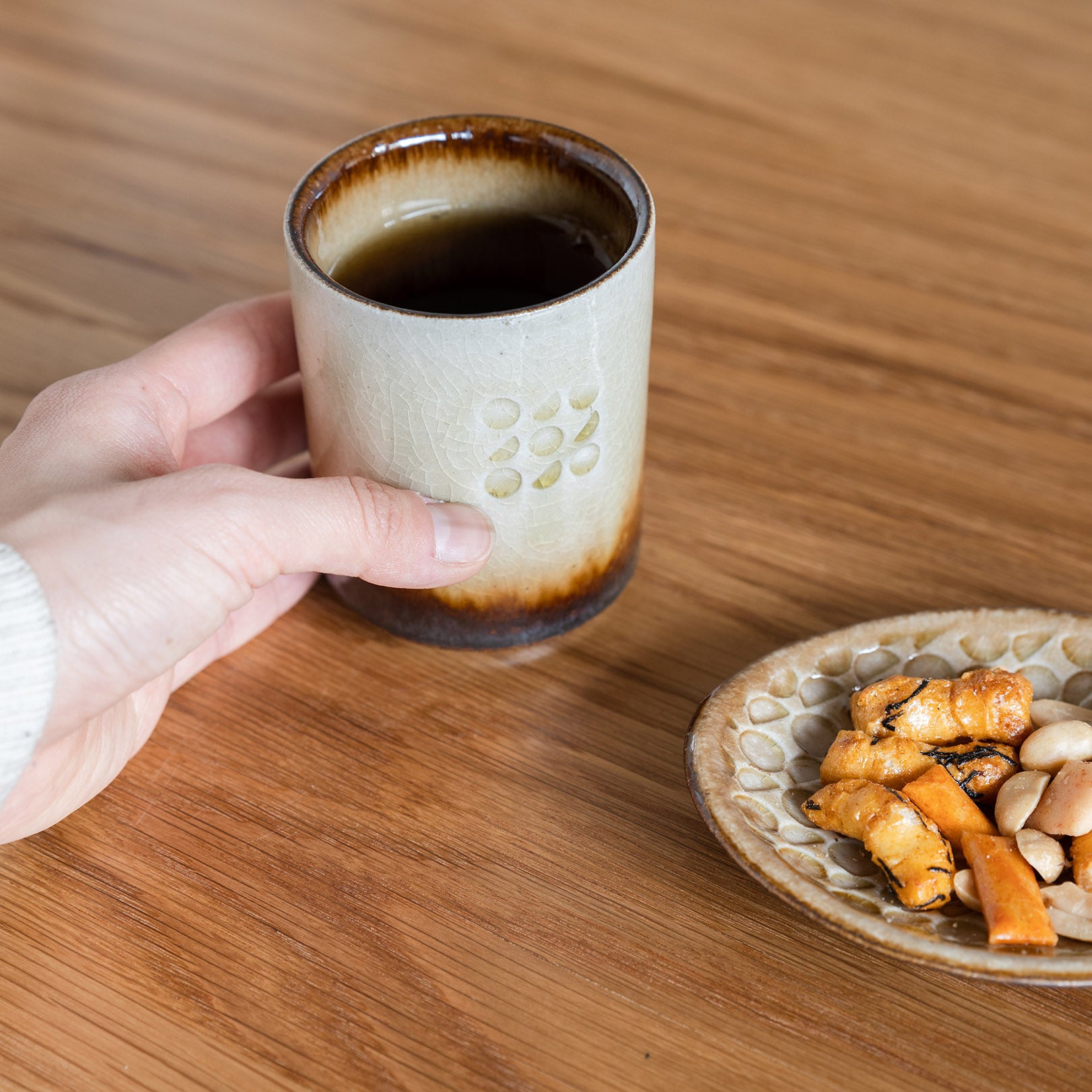 Handcrafted Shigaraki Tea Cup inCeladon, , – Hitotsuki, made in Japan