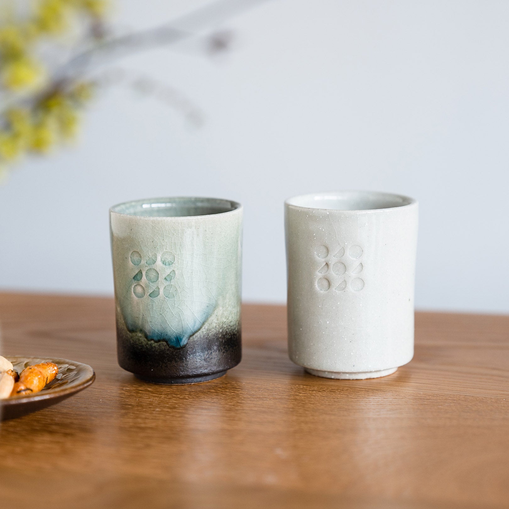 Handcrafted Shigaraki Tea Cup inCeladon, , – Hitotsuki, made in Japan
