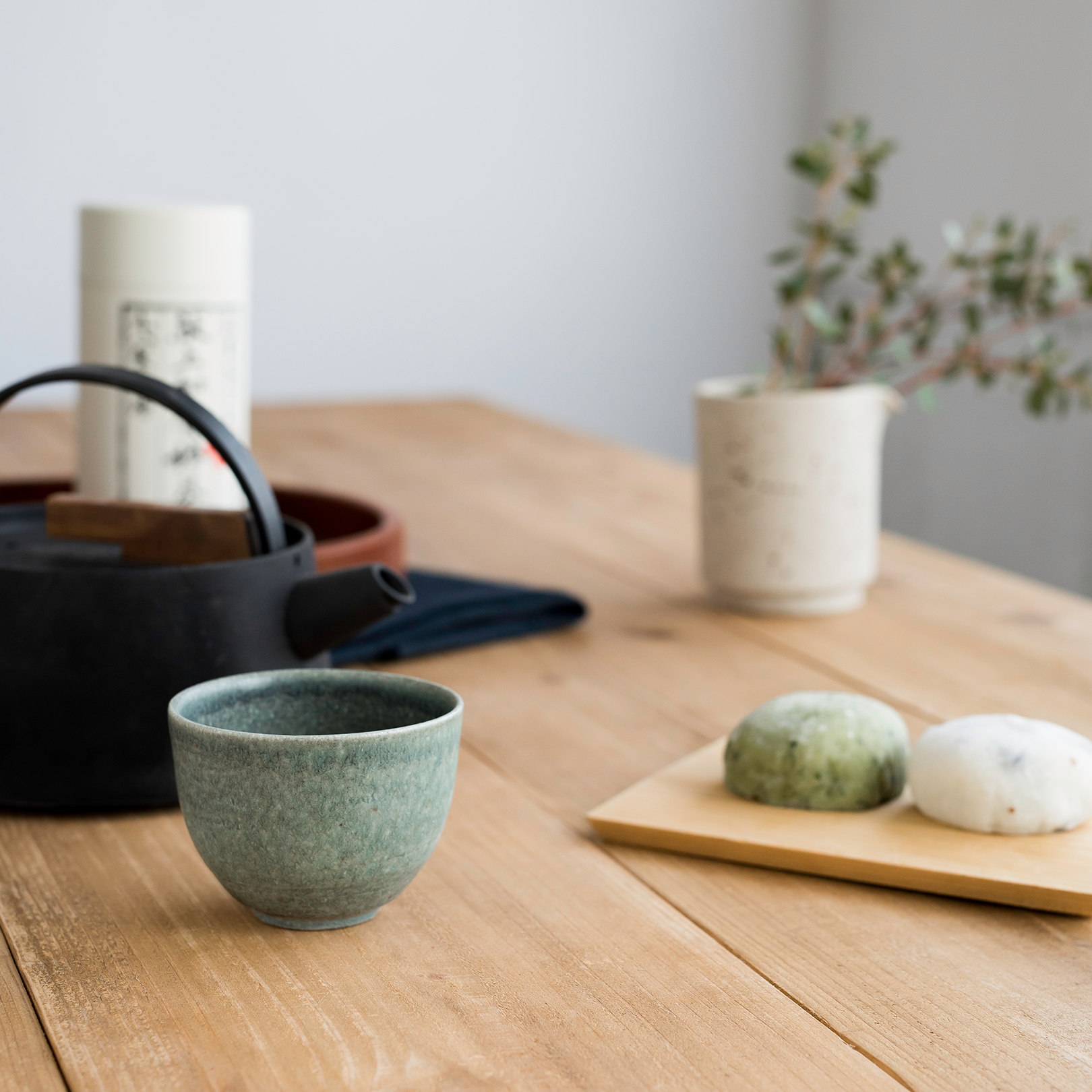 Handcrafted Shigaraki Tea Cup inCeladon, , – TEIBAN WARE, made in Japan