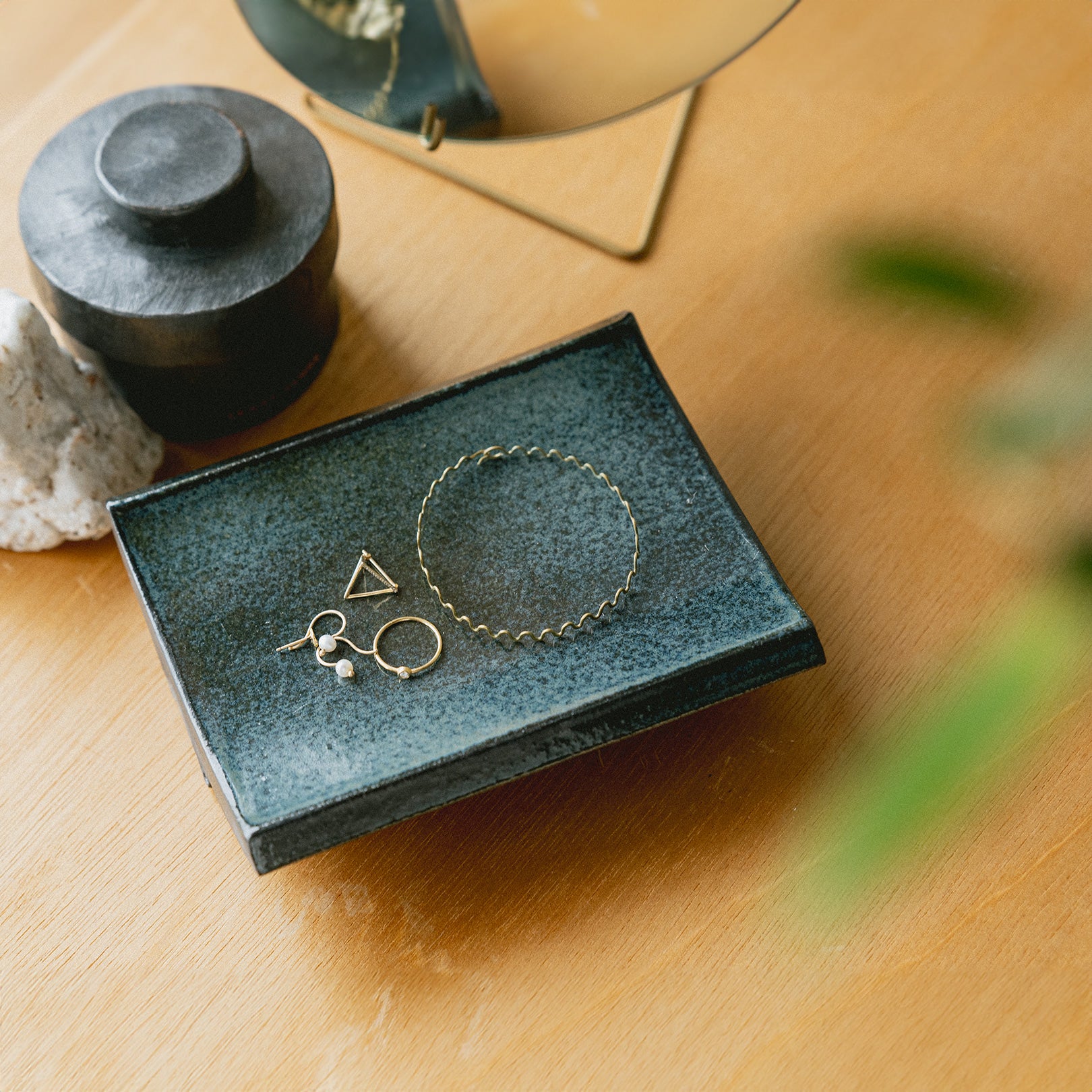 Arch Tray-handmade Shigaraki Homeware / Trays-HIJICA-Meizan Kiln