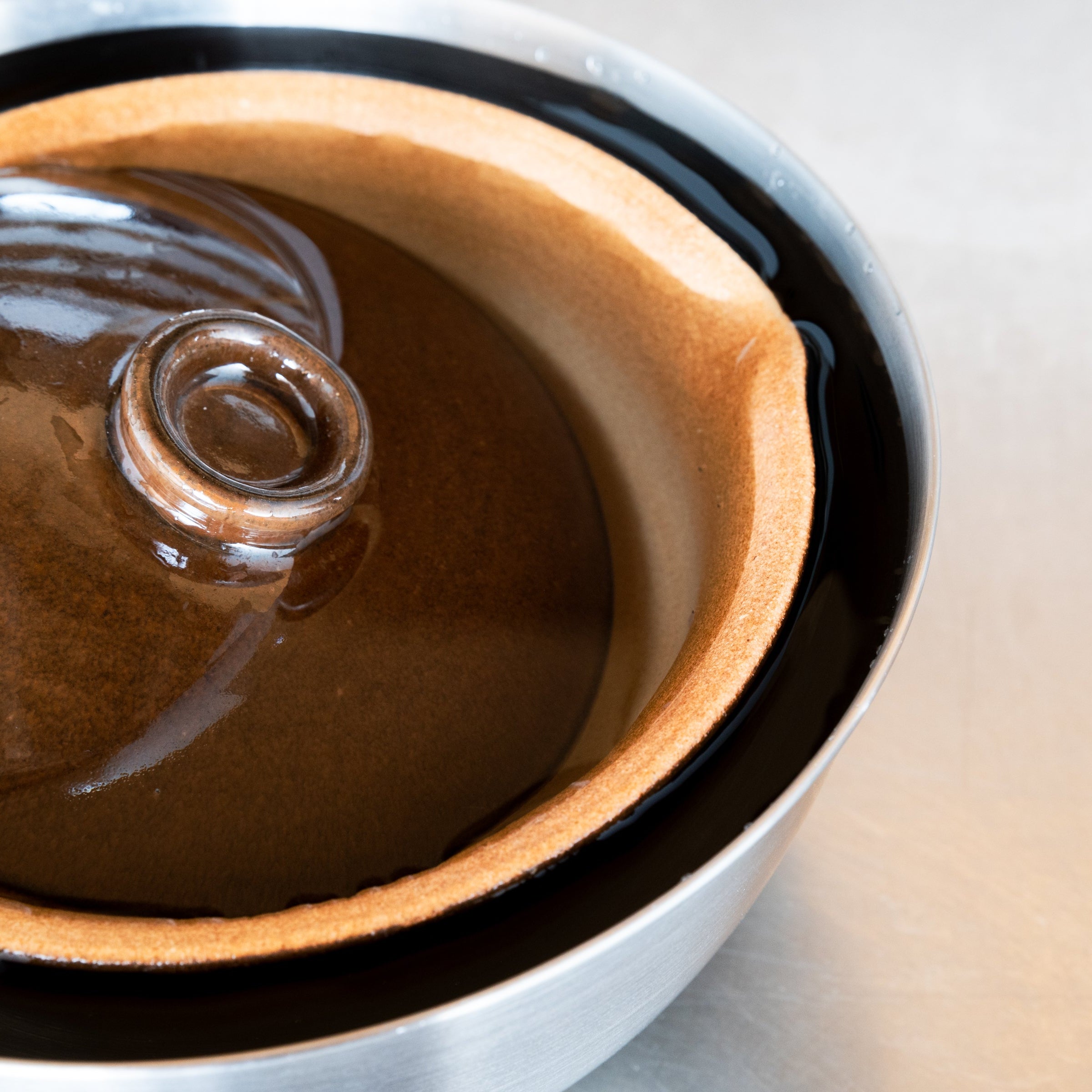 Microwave Clay Steamer-handmade Shigaraki Kitchenware / Steamers-Clay Cooking Utensils-Meizan Kiln