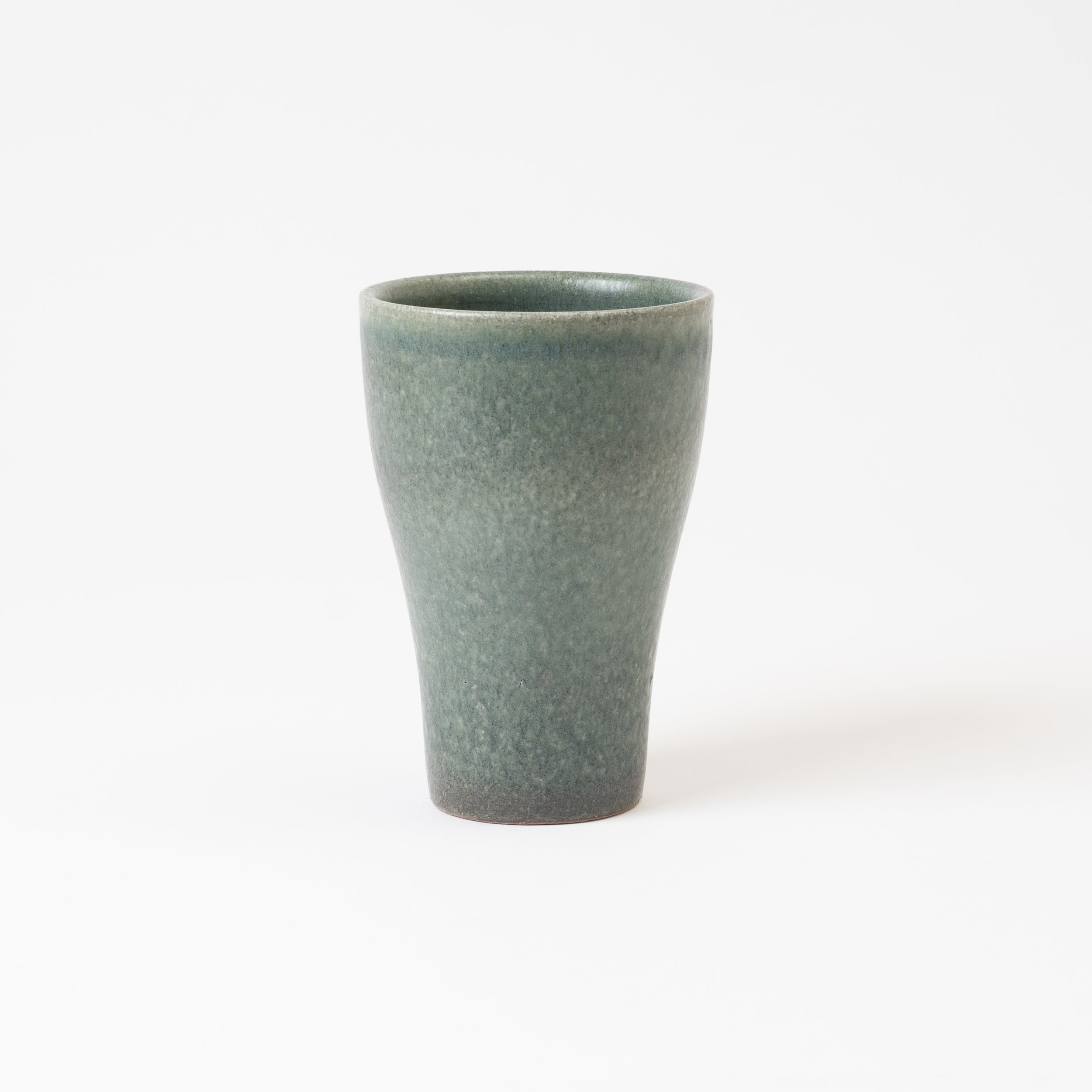 Handcrafted Shigaraki Beer Cup inCeladon, , – TEIBAN WARE, made in Japan