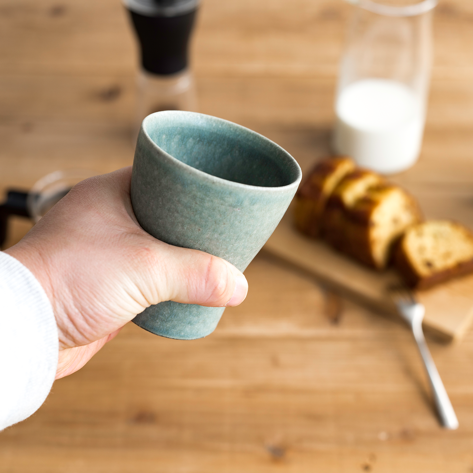 Handcrafted Shigaraki Cup M inCeladon, , – TEIBAN WARE, made in Japan