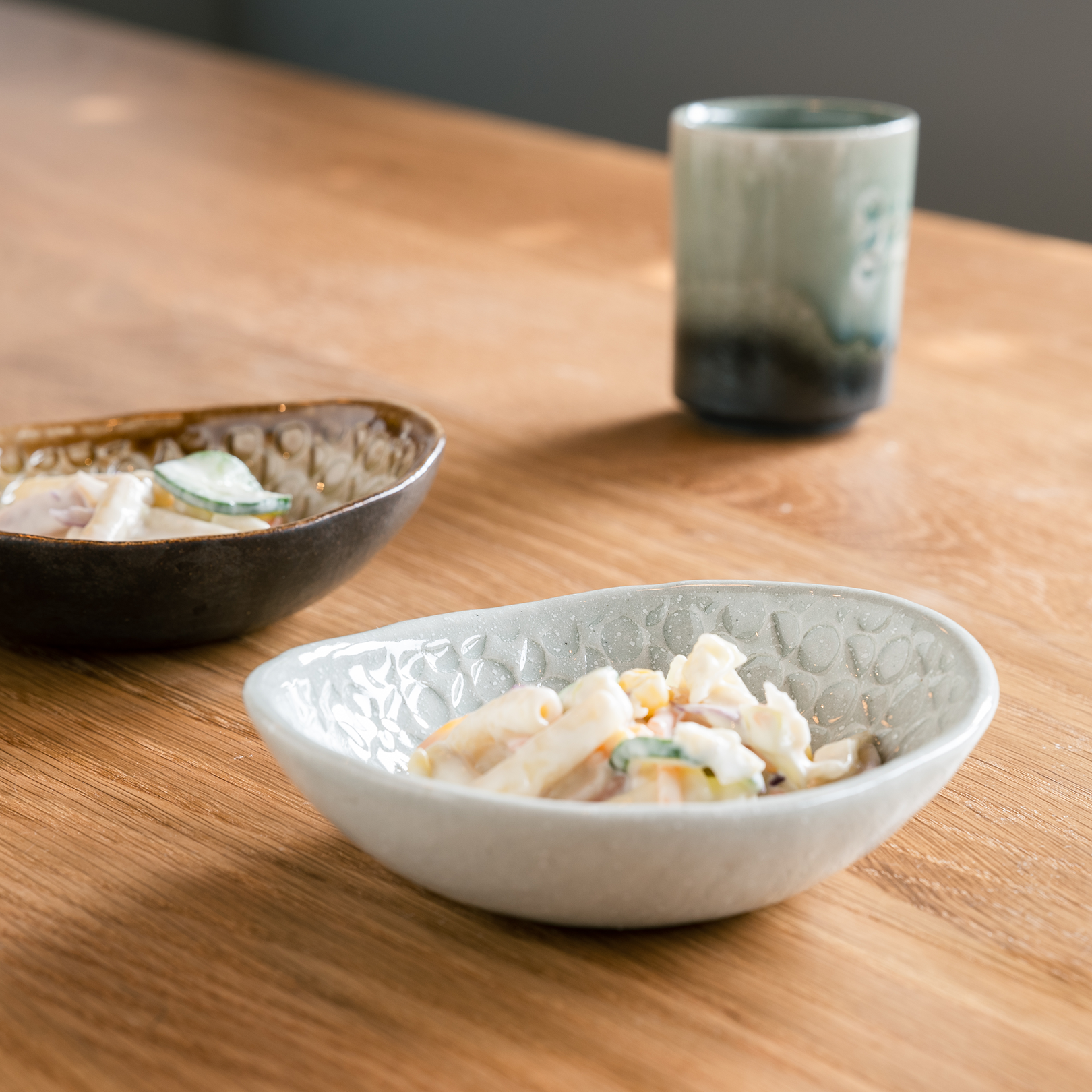 Handcrafted Shigaraki Deep Plate Mini inCeladon, , – Hitotsuki, made in Japan
