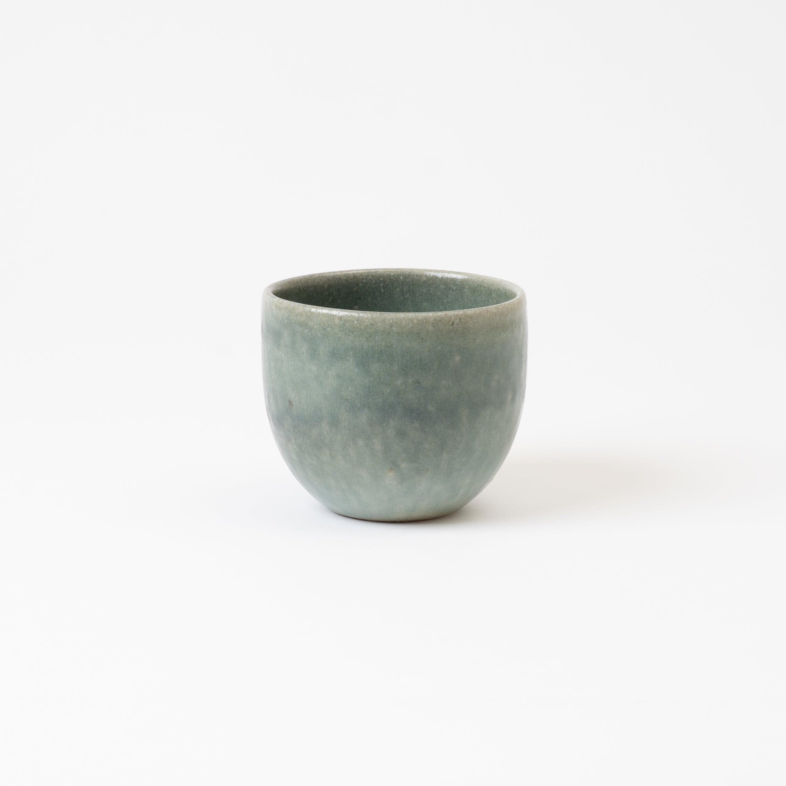 Handcrafted Shigaraki Drinking Bowl inCeladon, , – TEIBAN WARE, made in Japan