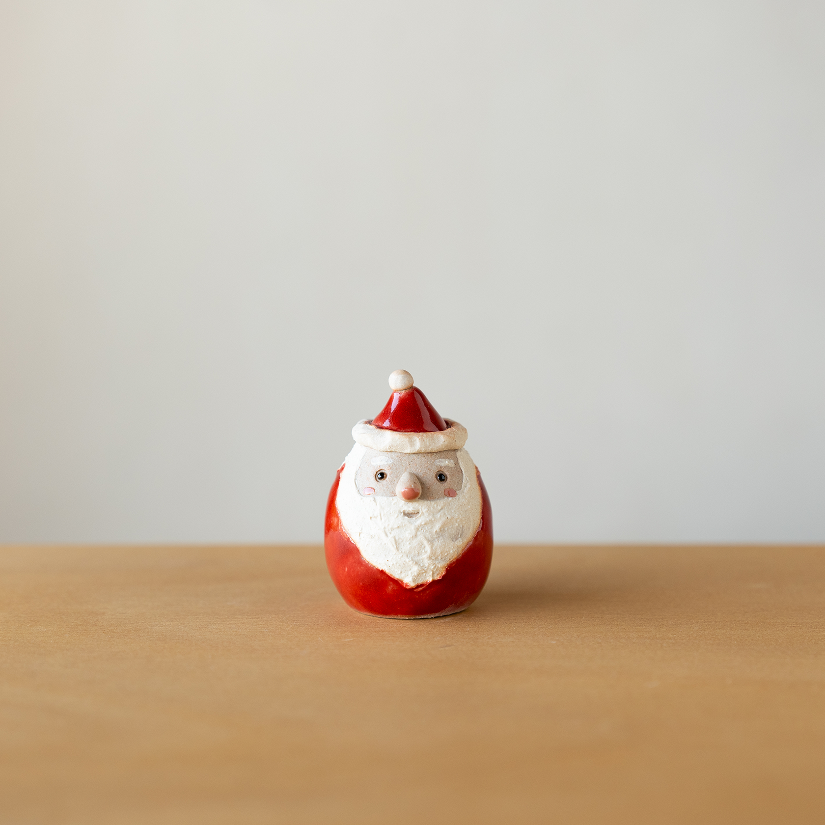 Handcrafted Shigaraki Festive Doll inSanta, , – Christmas, made in Japan