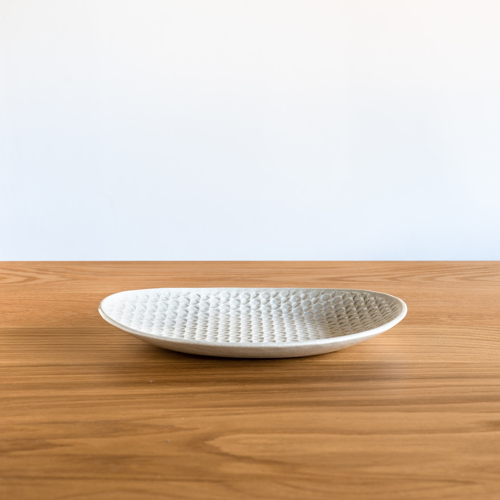 Handcrafted Shigaraki Flat Plate Big inCeladon, , – Hitotsuki, made in Japan