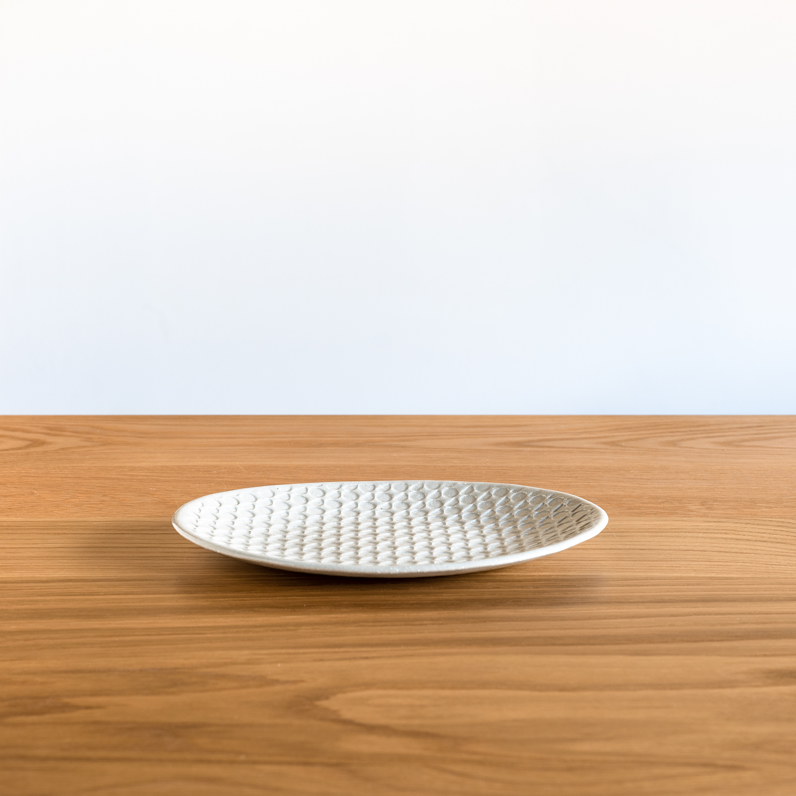 Handcrafted Shigaraki Flat Plate Medium inCeladon, , – Hitotsuki, made in Japan