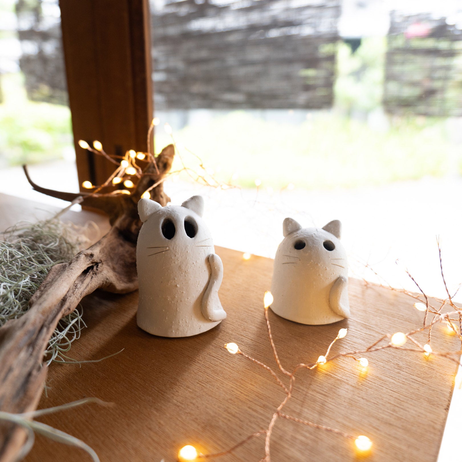 Handcrafted Shigaraki Ghost Cat inLarge, , – Halloween, made in Japan