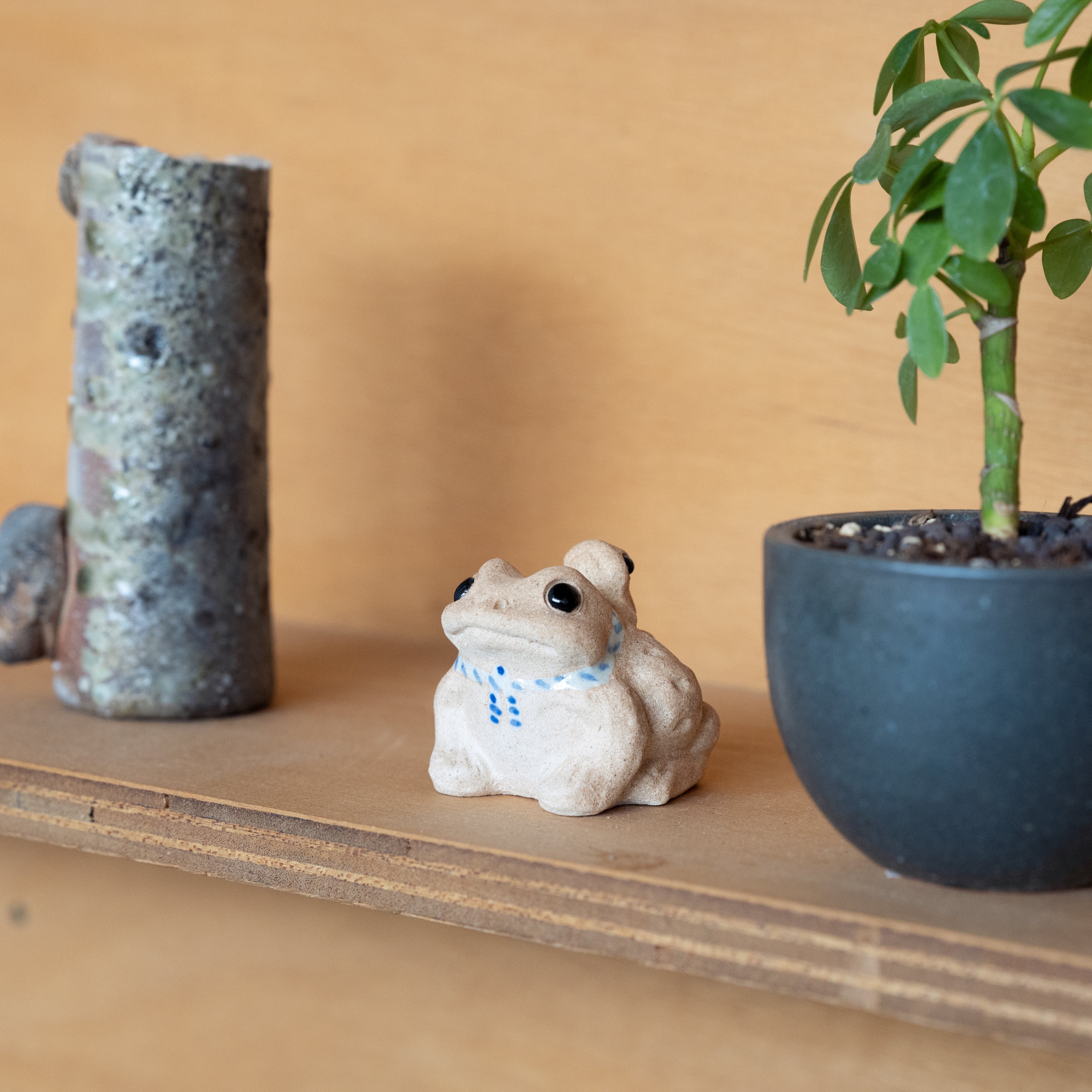 Handcrafted Shigaraki Hand Towel Frog inNo. 2, , – hoccori, made in Japan