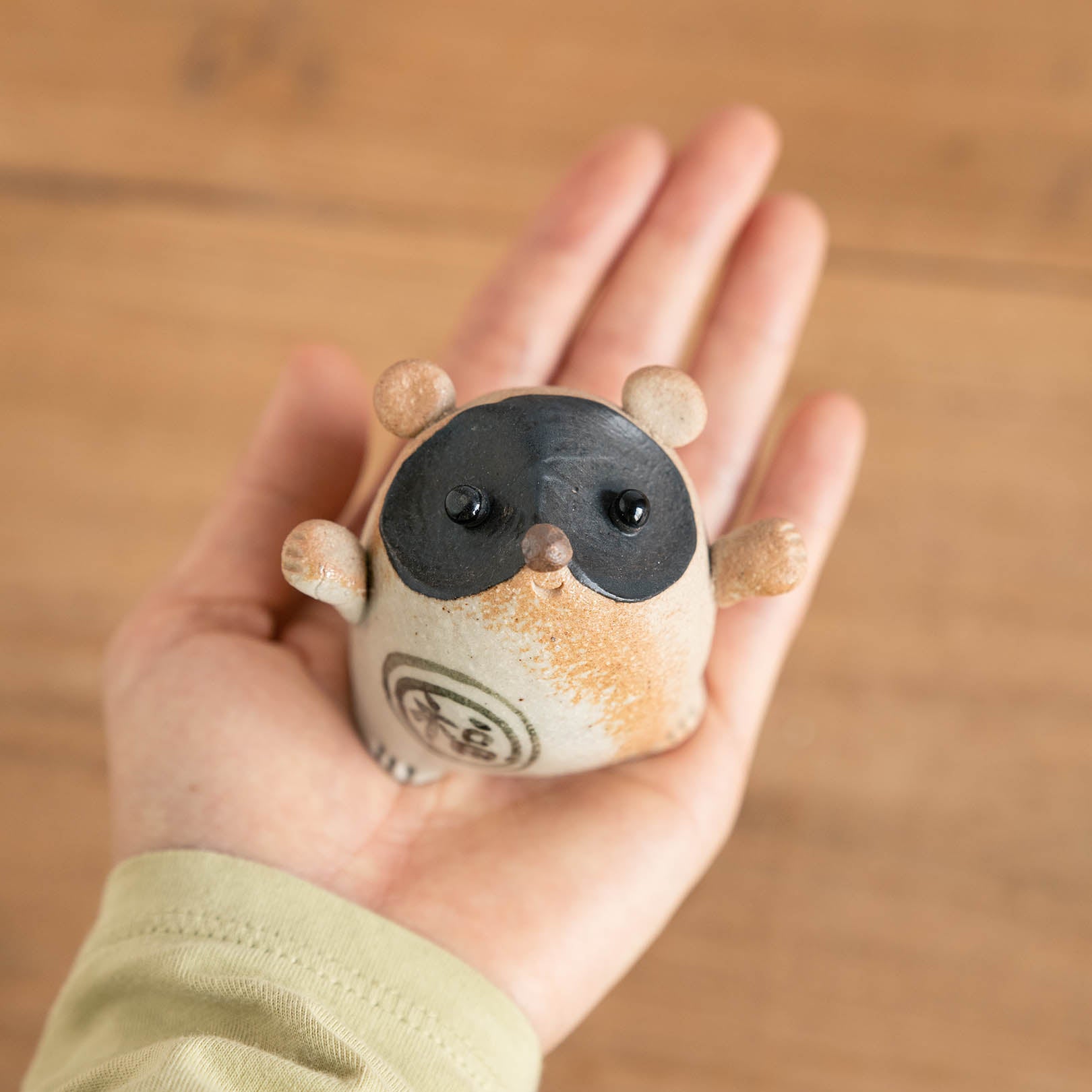 Lucky Tanuki-handmade Shigaraki Homeware / Decoration-hoccori-Meizan Kiln
