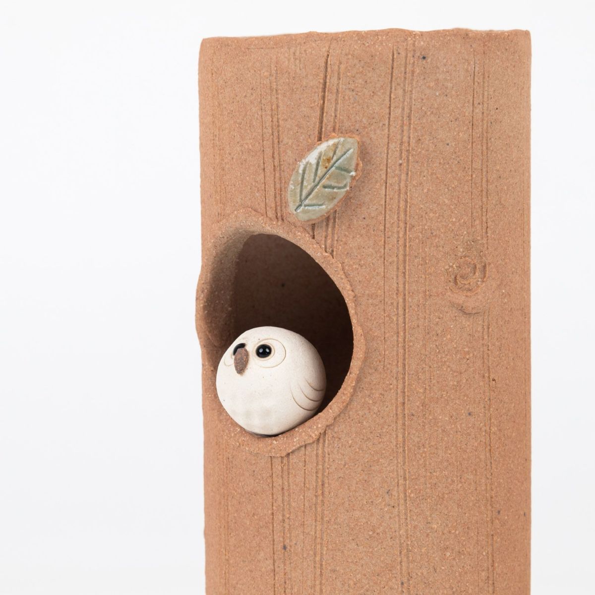 Scarlet Round Owl Vase