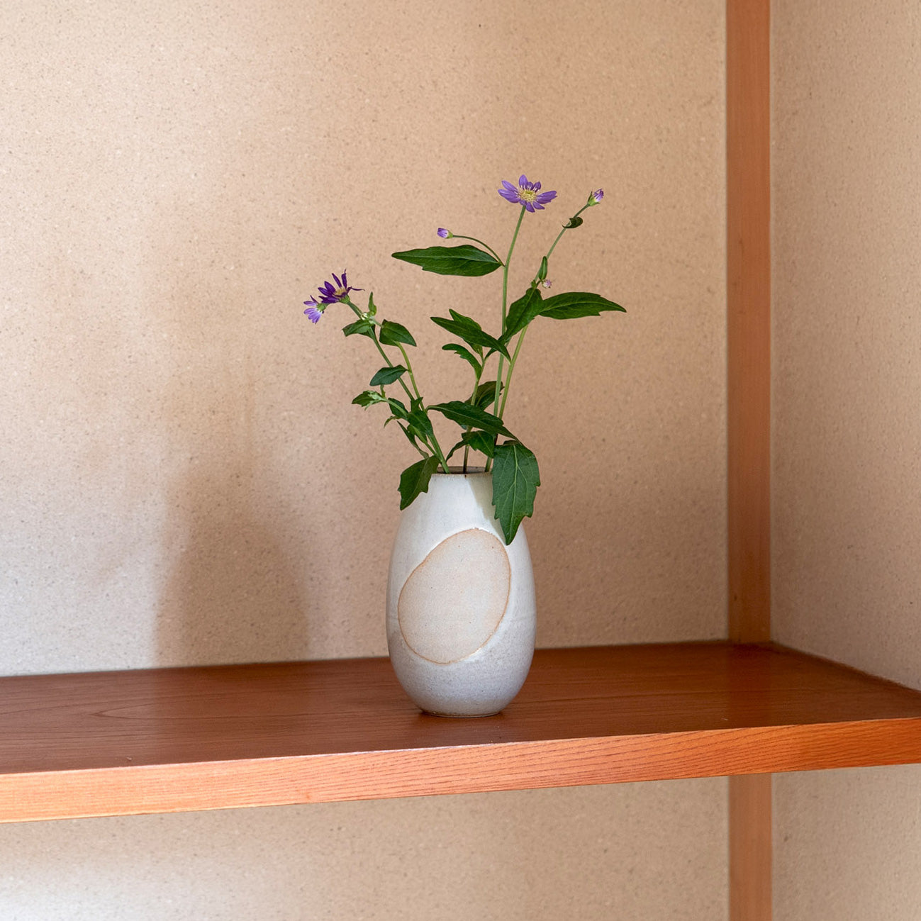 Handcrafted Shigaraki Medium Vase inIvory, , – ma, made in Japan