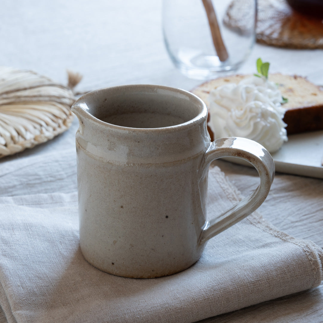 Handcrafted Shigaraki Milk Pitcher inNatural, , – Clay Cooking Utensils, made in Japan