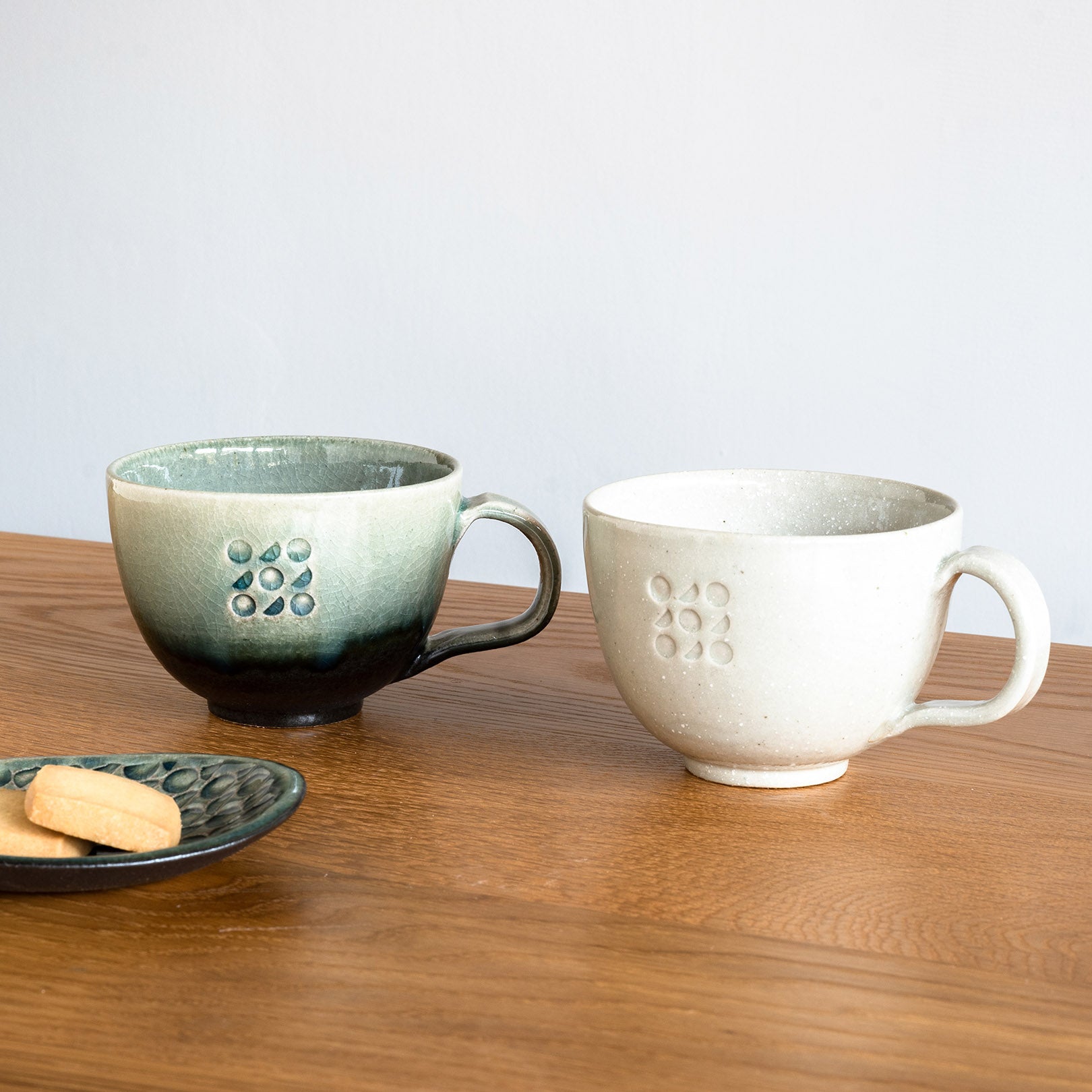 Handcrafted Shigaraki Mug inCeladon, , – Hitotsuki, made in Japan