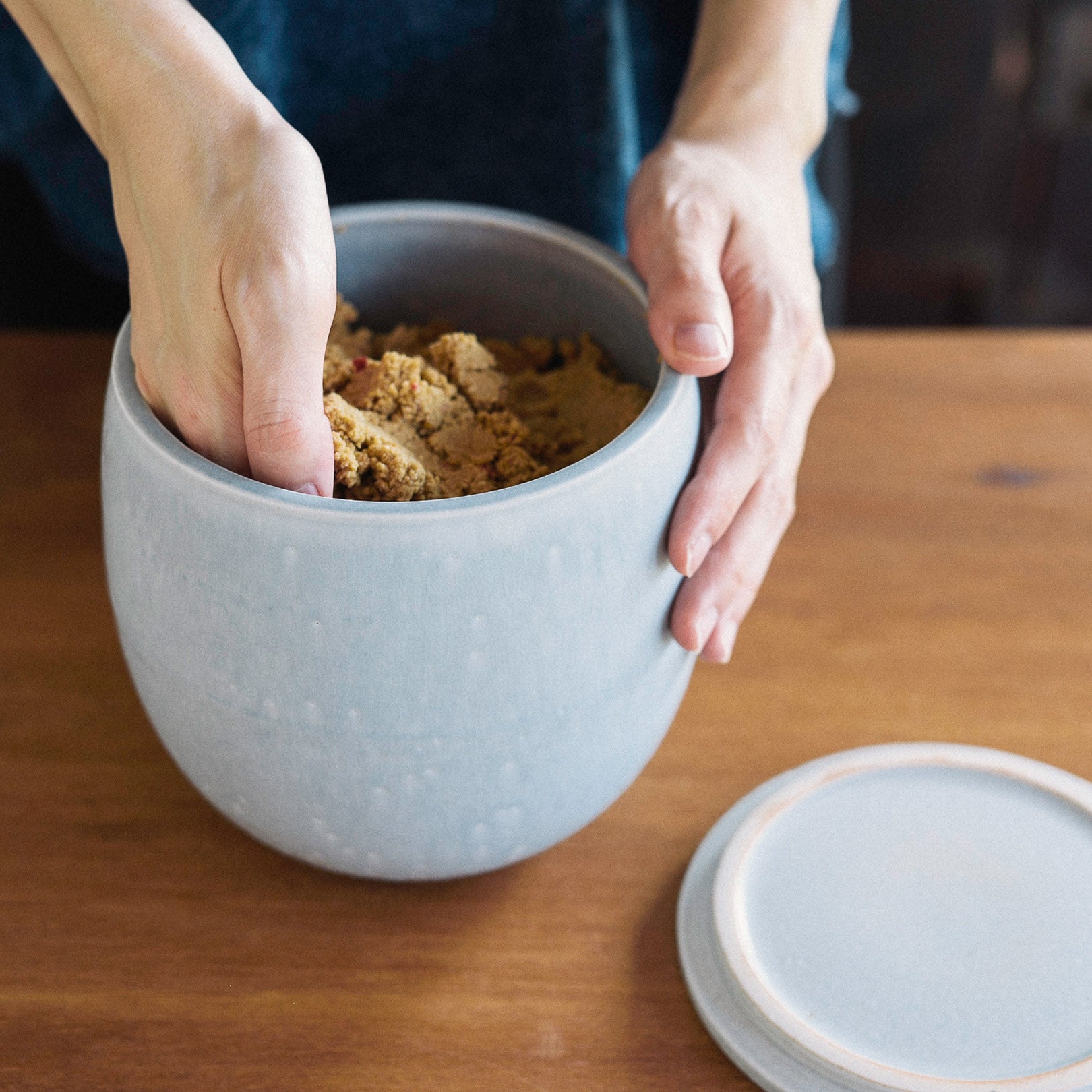 Pickling Jar-handmade Shigaraki Kitchenware / Pickling Jars-Clay Cooking Utensils-Meizan Kiln