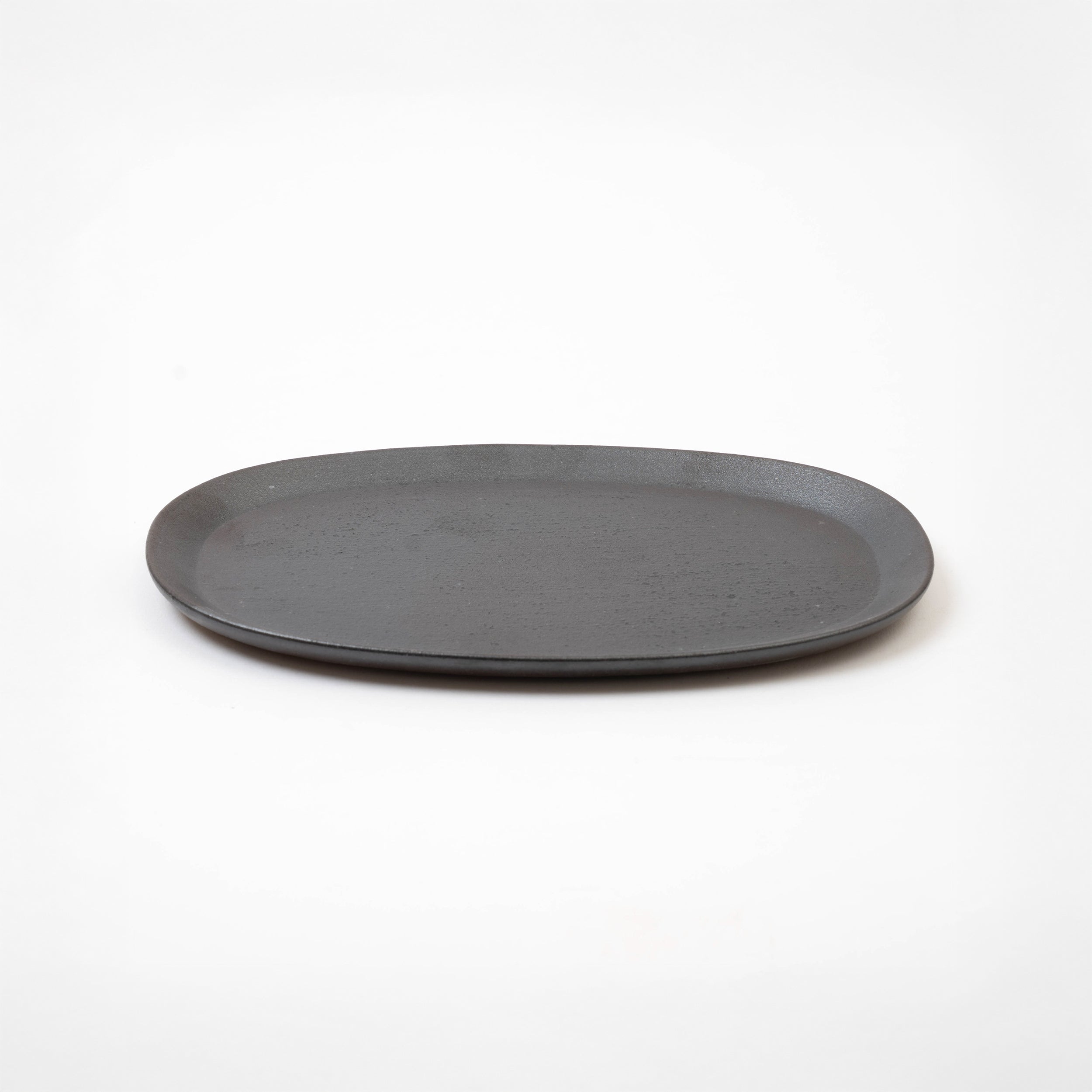 Handcrafted Shigaraki Oval Plate inReddish Black, , – TEIBAN WARE, made in Japan