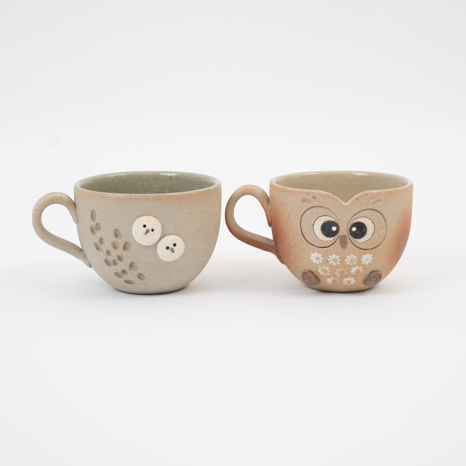 Handcrafted Shigaraki Owl Mug inWhite Owl, , – hoccori, made in Japan