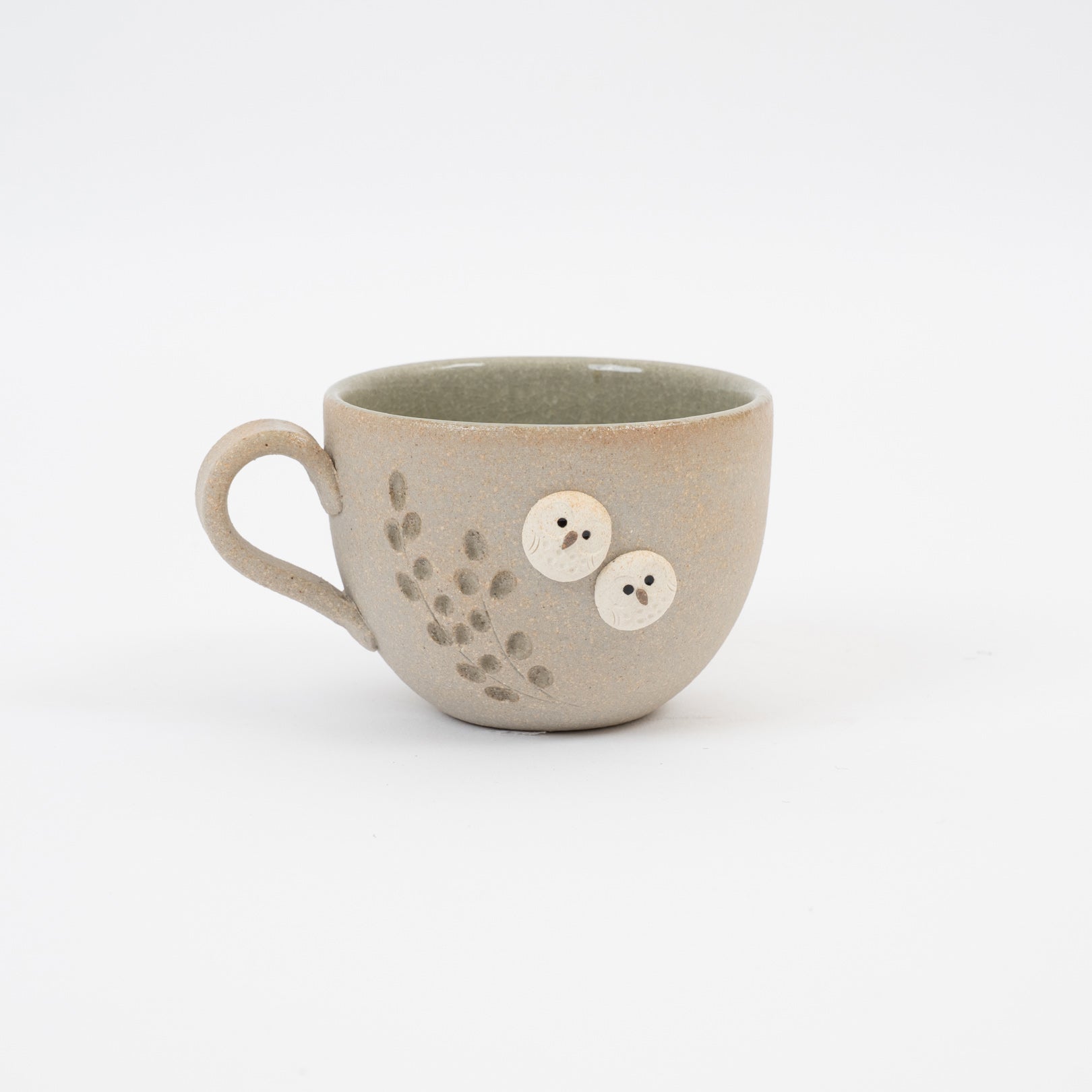 Handcrafted Shigaraki Owl Mug inWhite Owl, , – hoccori, made in Japan