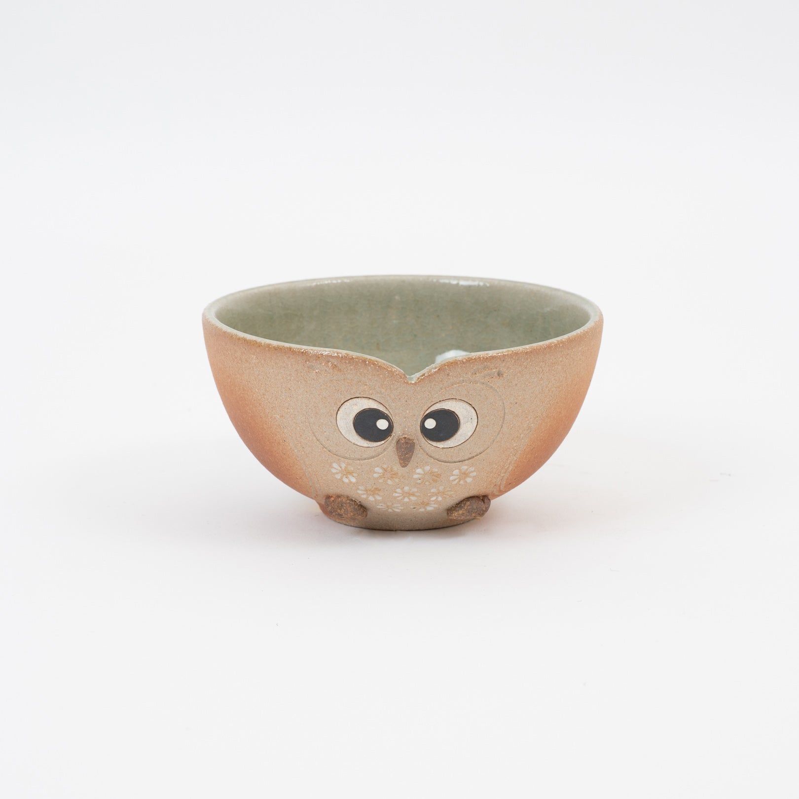 Handcrafted Shigaraki Owl Rice Bowl inPerfectly Round Owl, , – hoccori, made in Japan