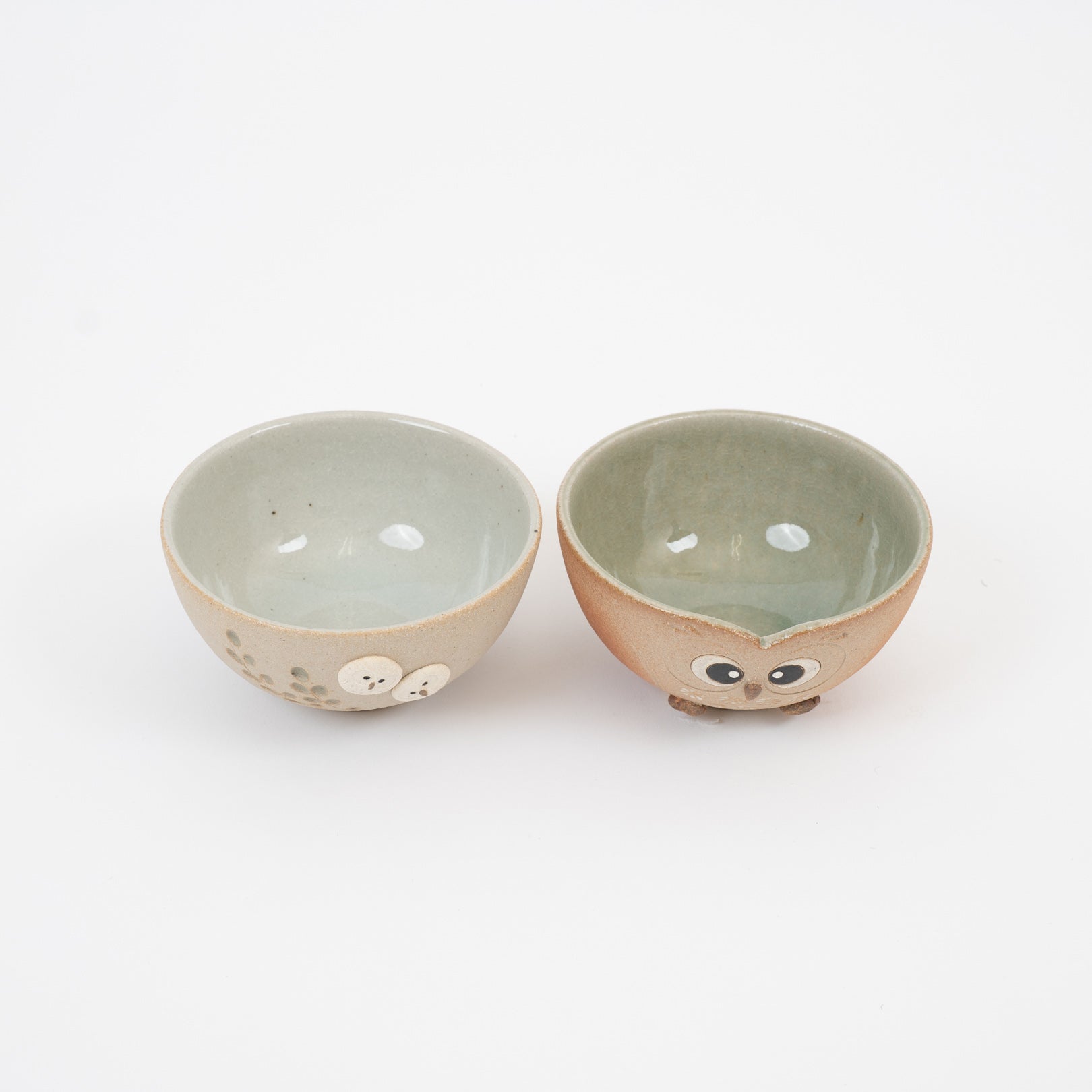 Handcrafted Shigaraki Owl Rice Bowl inWhite Owl, , – hoccori, made in Japan