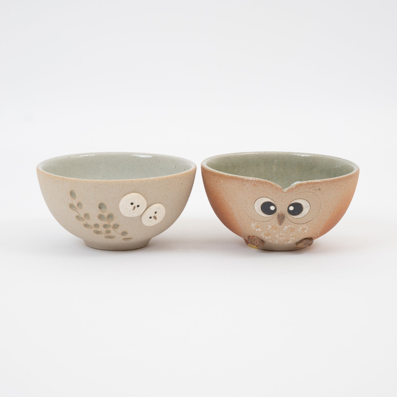 Handcrafted Shigaraki Owl Rice Bowl inWhite Owl, , – hoccori, made in Japan