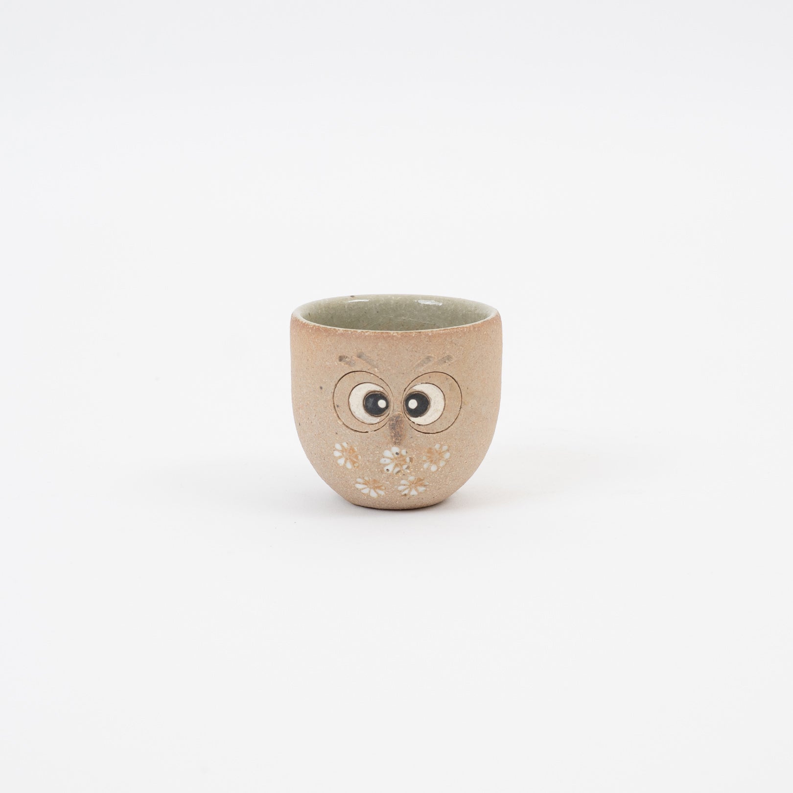 Handcrafted Shigaraki Owl Sake Cup inPerfectly Round Owl, , – hoccori, made in Japan