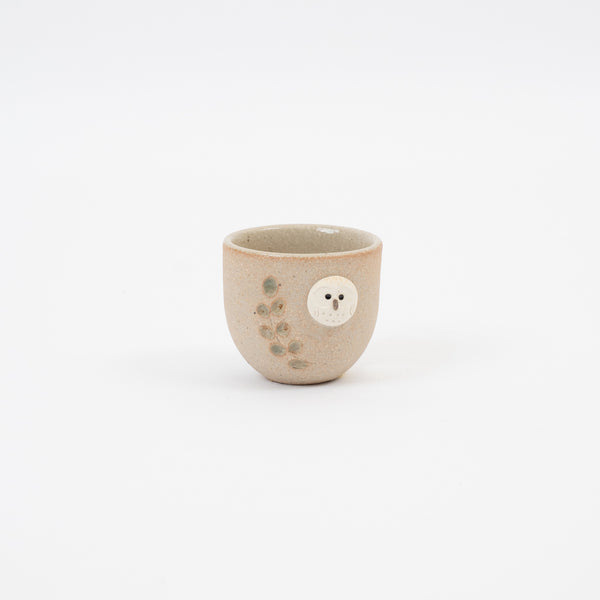 Handcrafted Shigaraki Owl Sake Cup inWhite Owl, , – hoccori, made in Japan