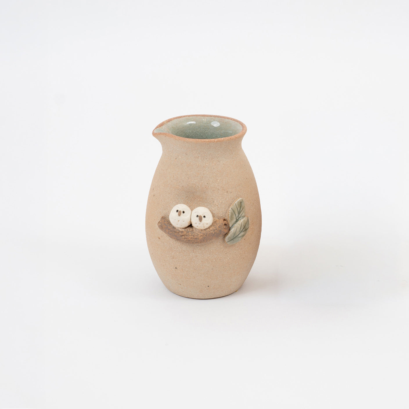 Handcrafted Shigaraki Owl Sake Pitcher inWhite Owl, , – hoccori, made in Japan